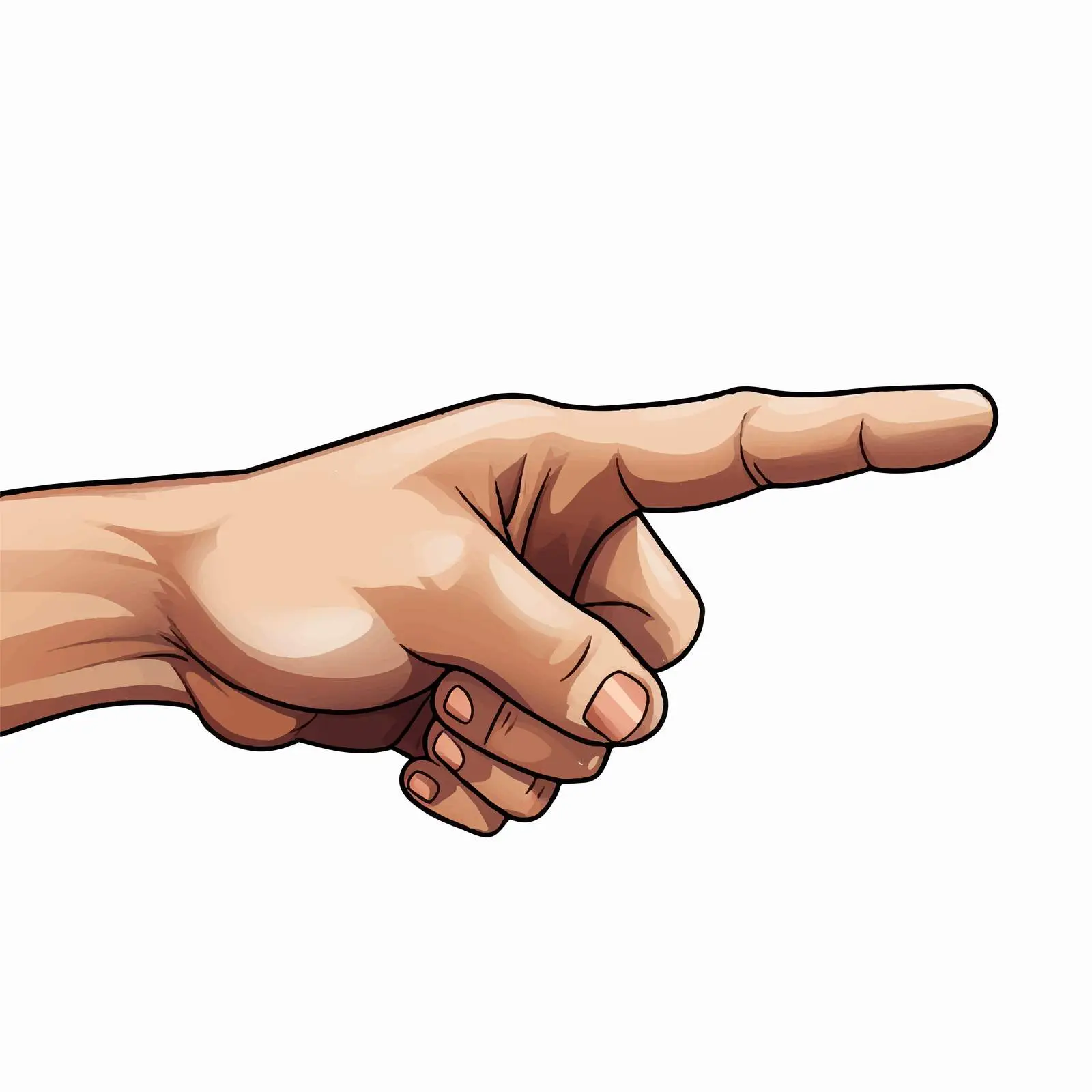 Cartoon Hand Pointing Finger Vector Graphic — free download from Dotvec
