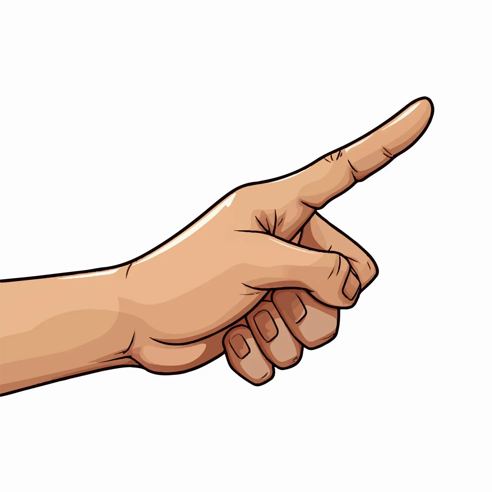 Vector of Hand Pointing with Index Finger — free download from Dotvec