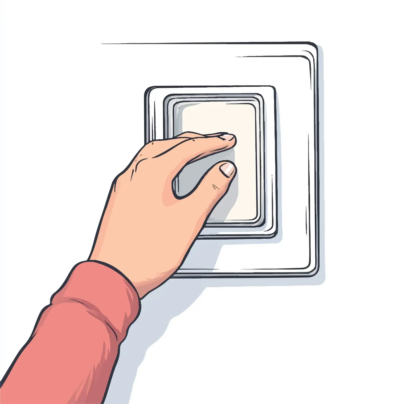 Cartoon Electric Switch with Hand Control — free download from Dotvec