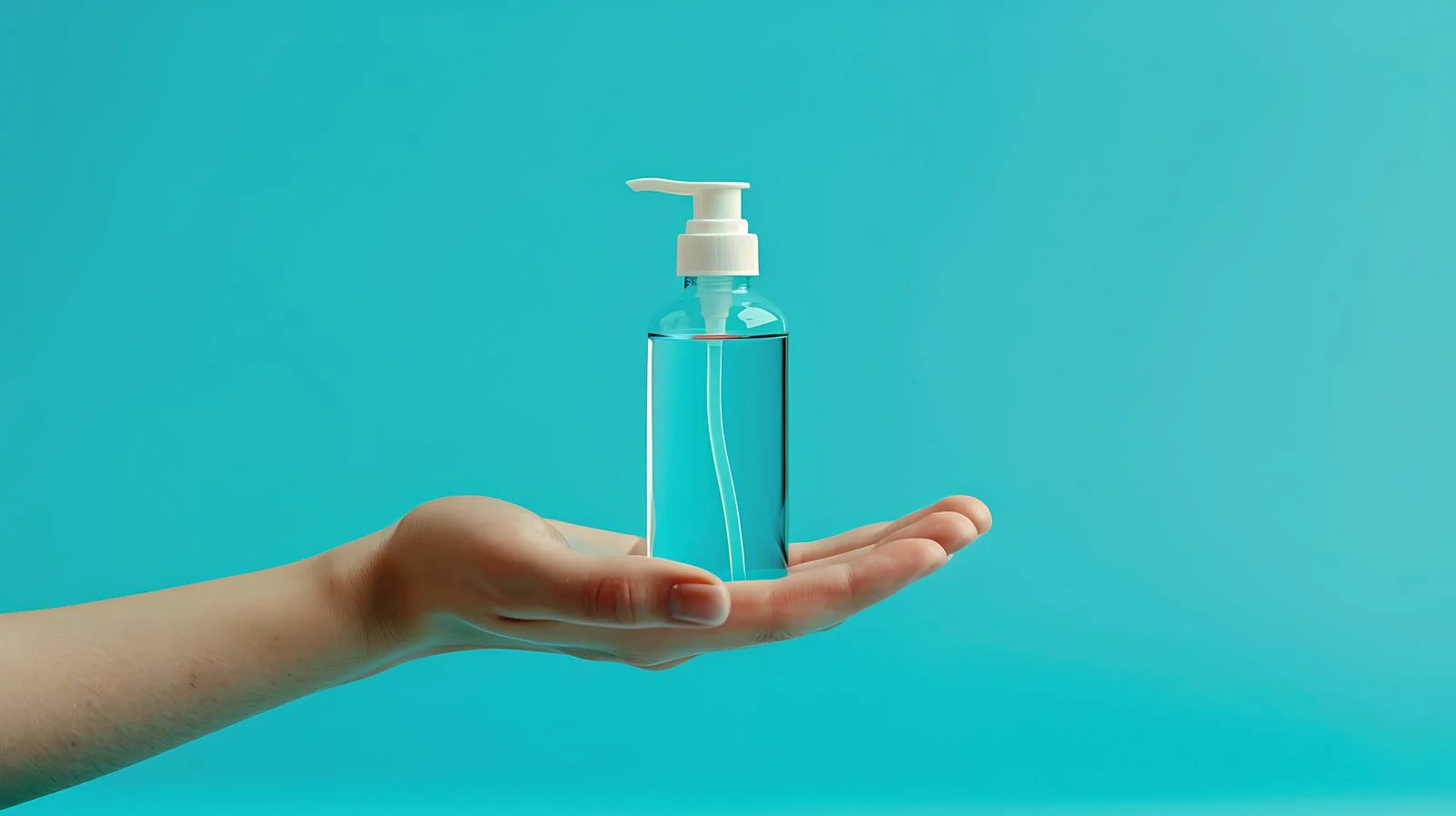 Hand Sanitizer Bottle Bright Background — free download from Dotvec