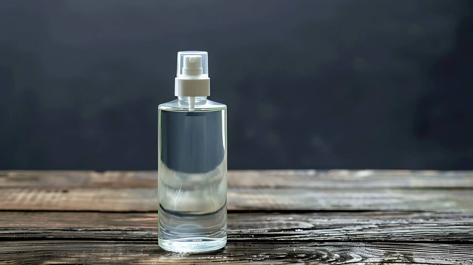 Sanitizer Bottle on Wooden Table — free download from Dotvec