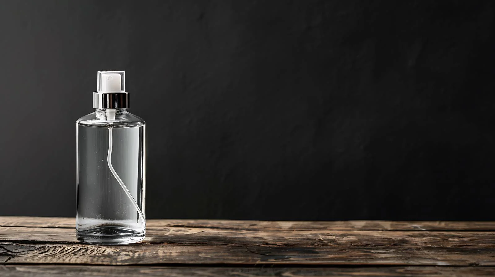 Sanitizer Bottle on Wooden Table — free download from Dotvec