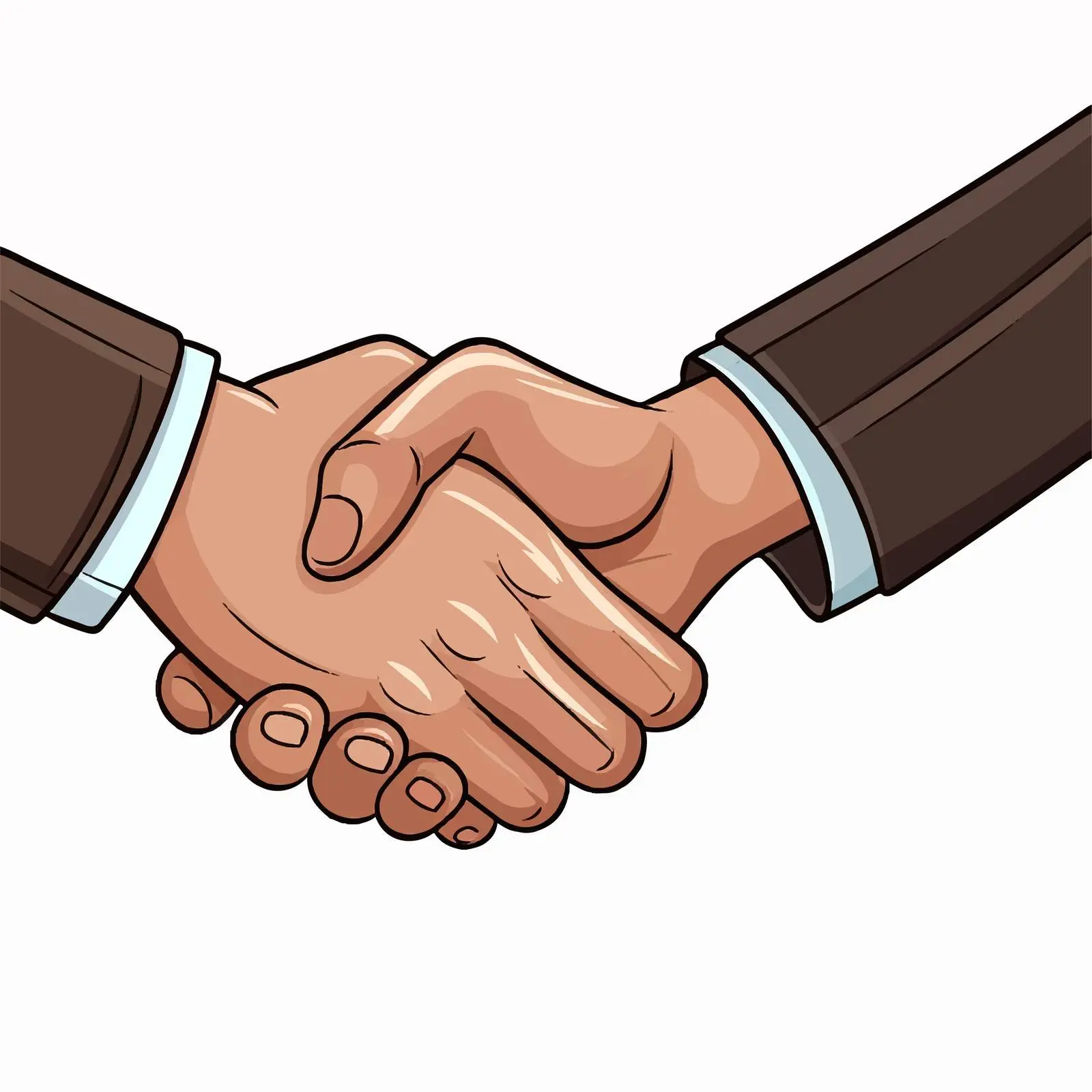 Cartoon Handshake Icon Vector Illustration — free download from Dotvec