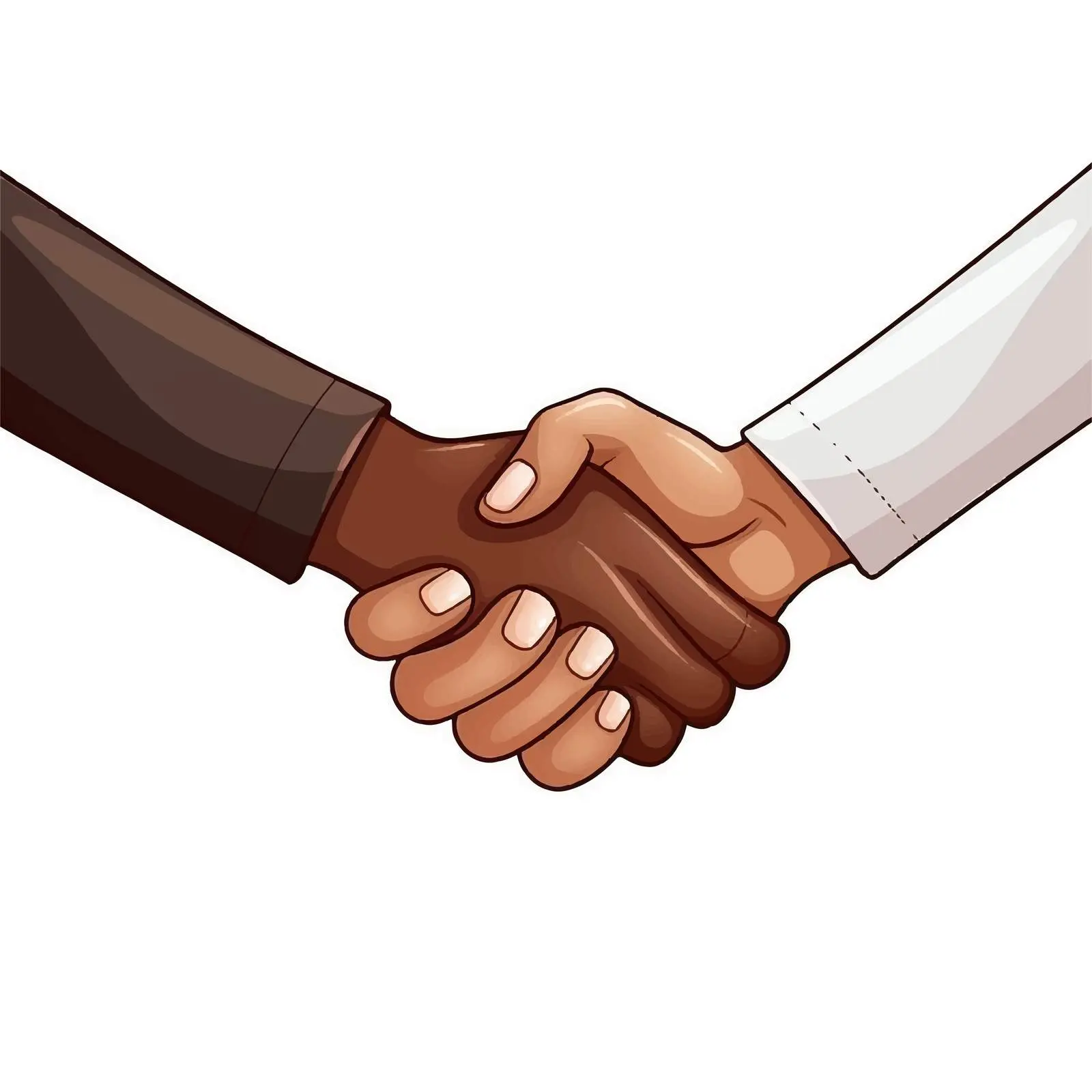 Cartoon Handshake Icon Vector Illustration – free diploma image from Dotvec