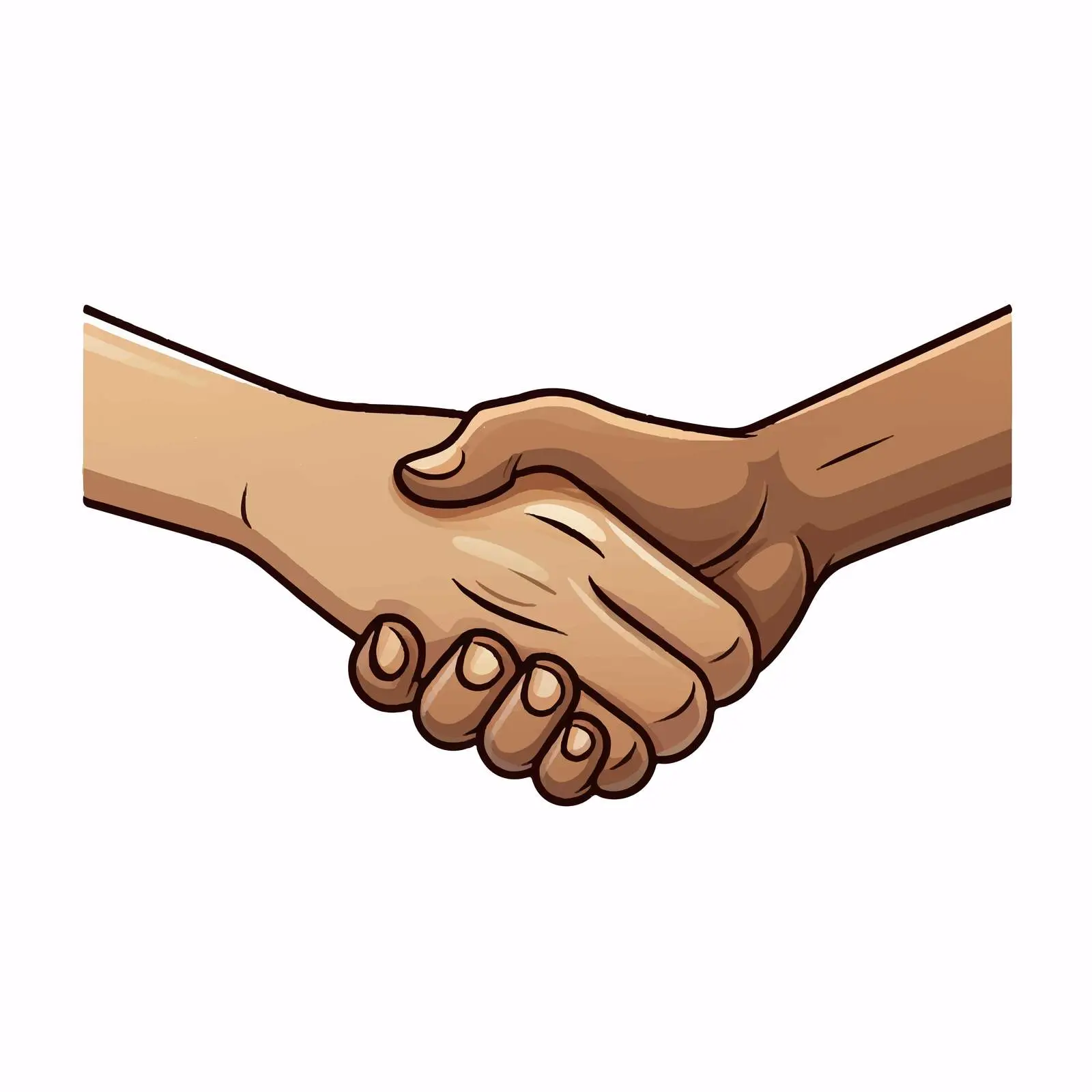 Cartoon Handshake Icon Vector Illustration — free download from Dotvec