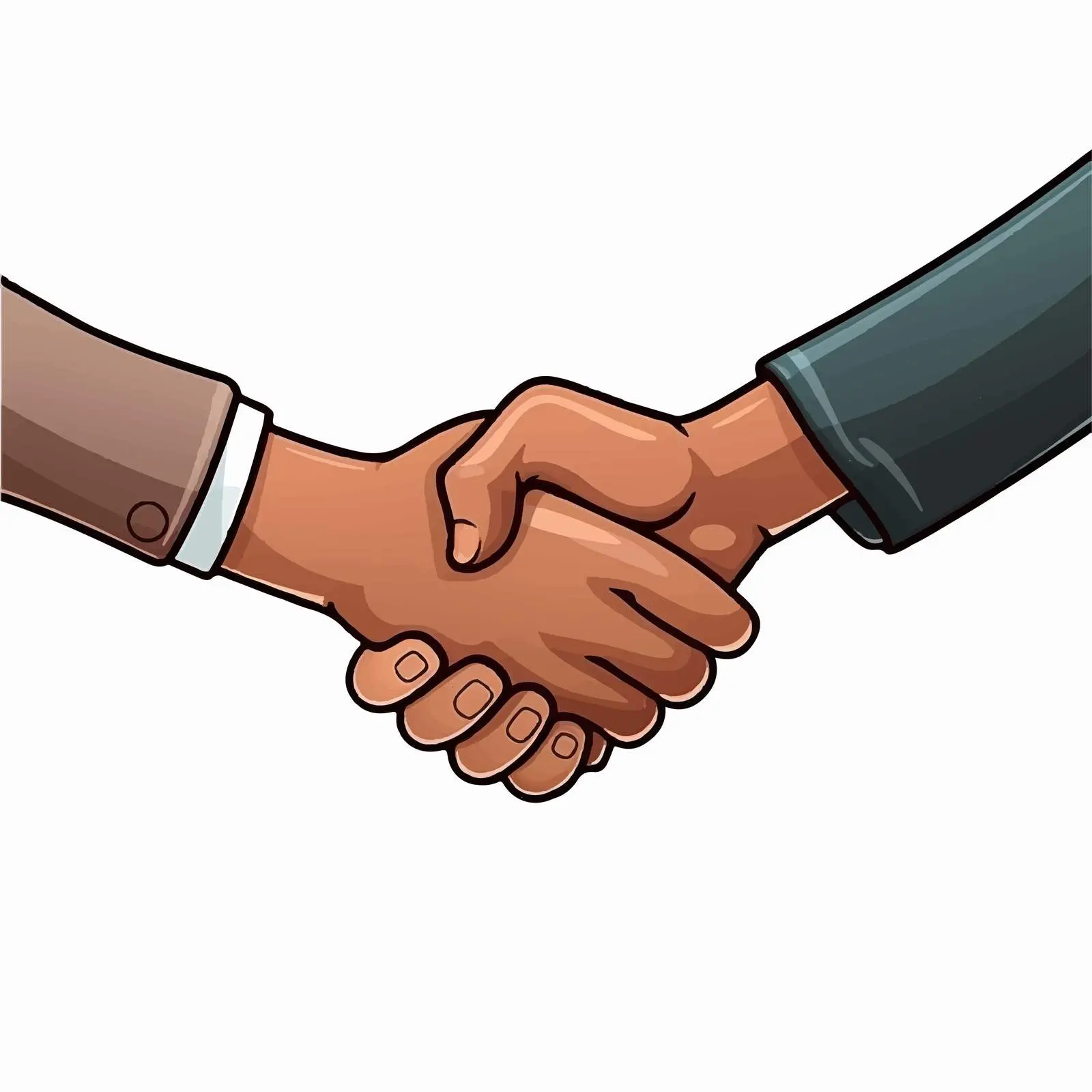 Cartoon Hand Shake Icon Vector Illustration — free download from Dotvec