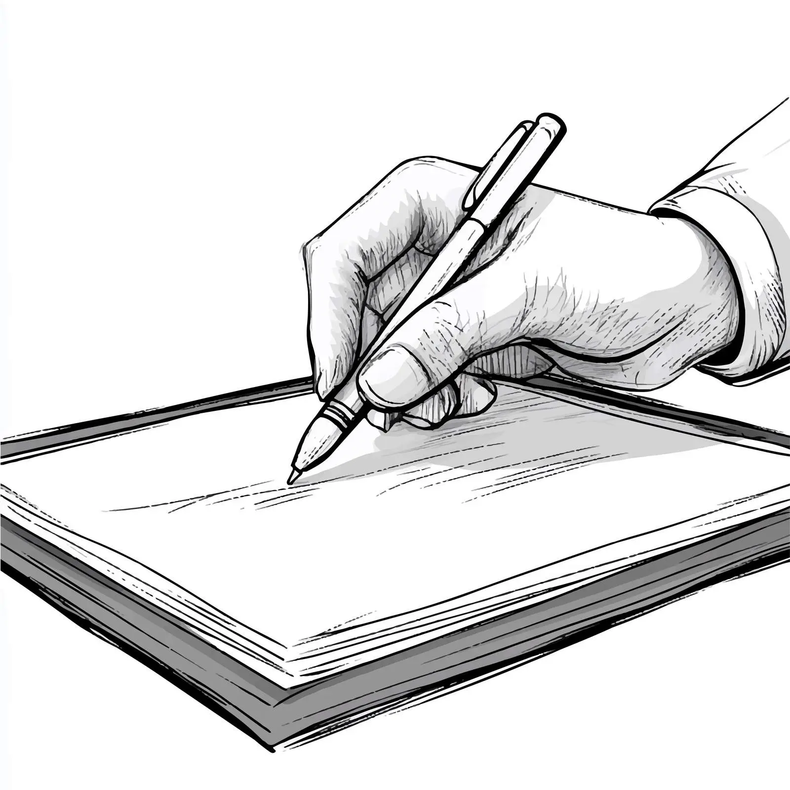 Cartoon Illustration of Hand Signing Document — free download from Dotvec