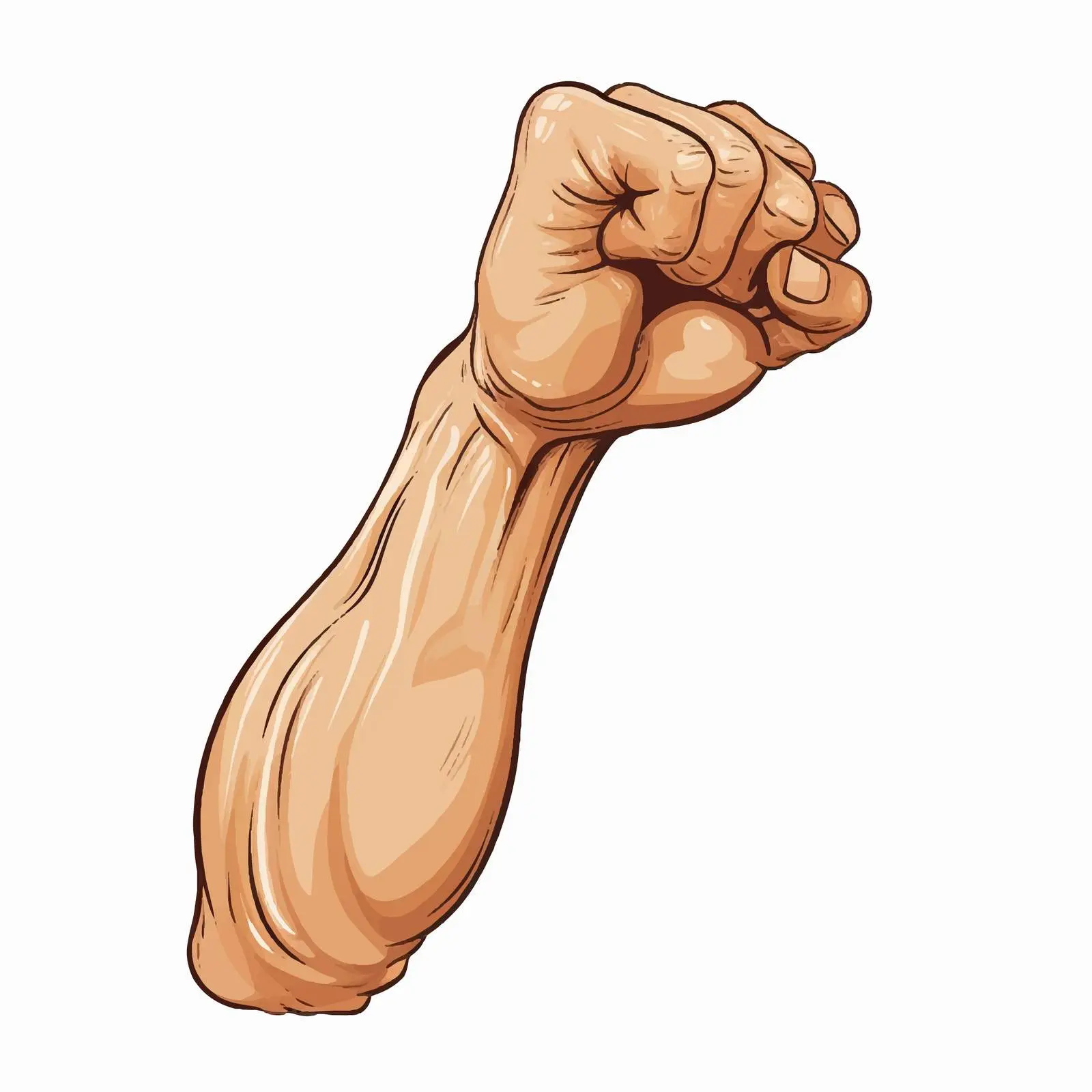 Bicep Flex Vector Illustration on White Background — free download from Dotvec
