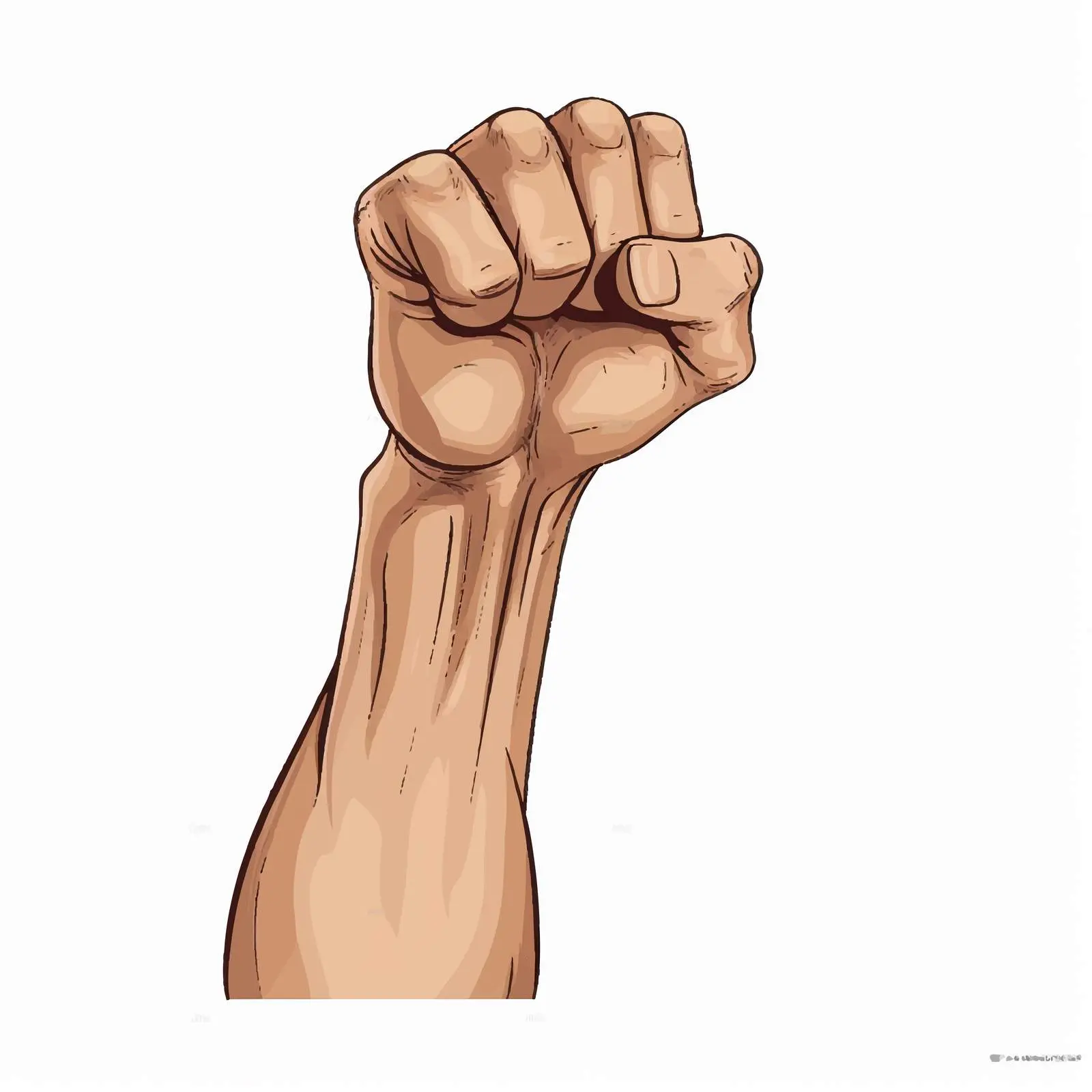 Biceps Hand Vector Illustration on White Background — free download from Dotvec