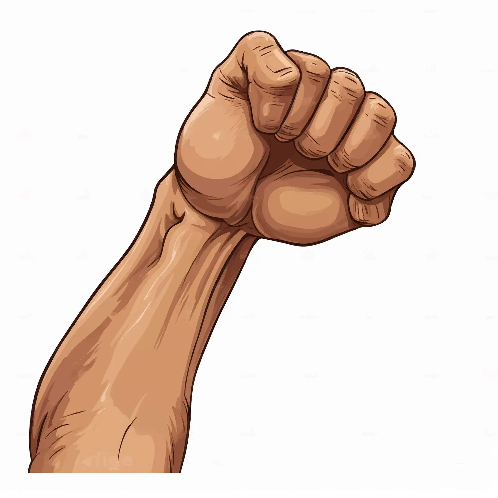 Bicep Hand Vector Illustration on White Background — free download from Dotvec