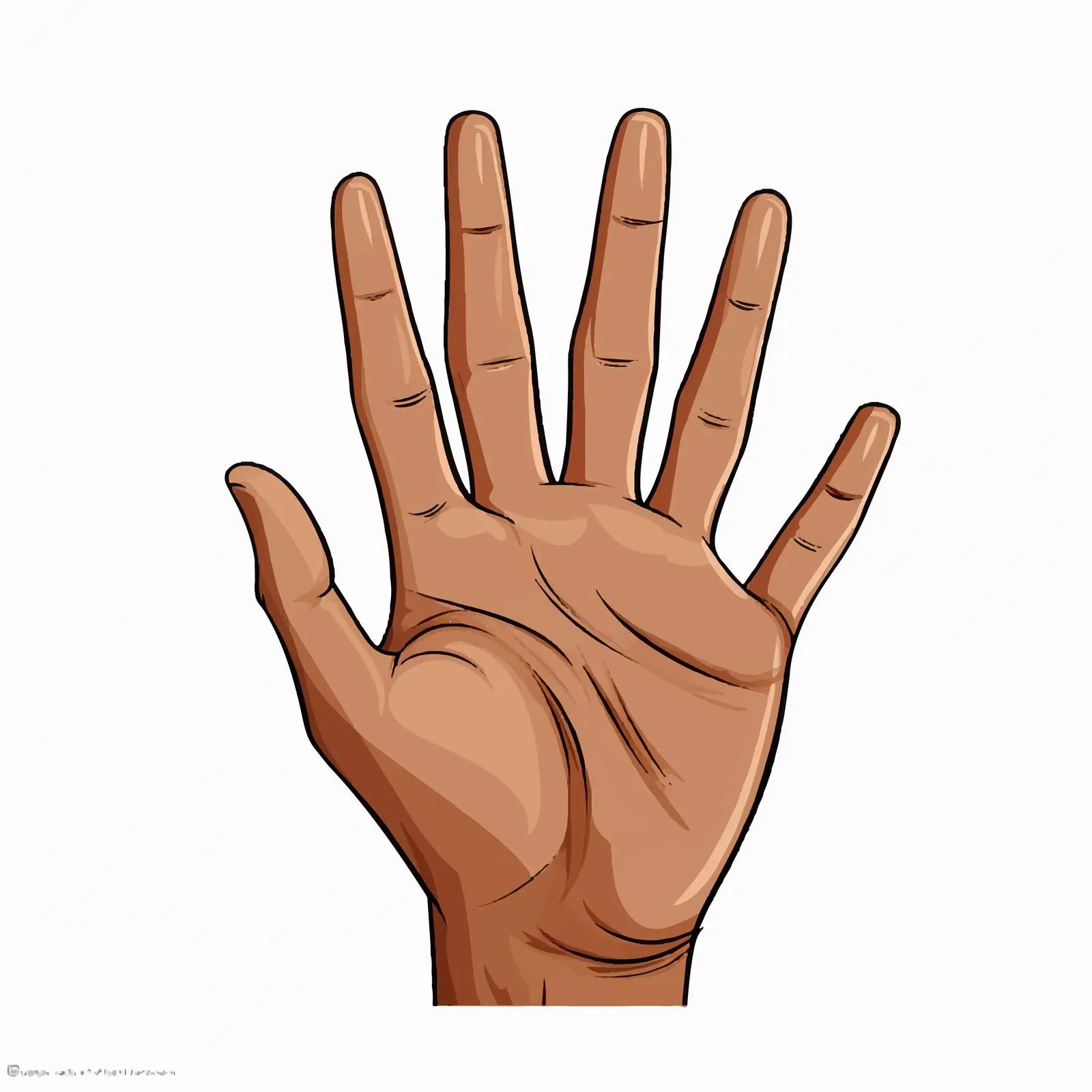 Top View Hand Vector Illustration on White Background — free download from Dotvec
