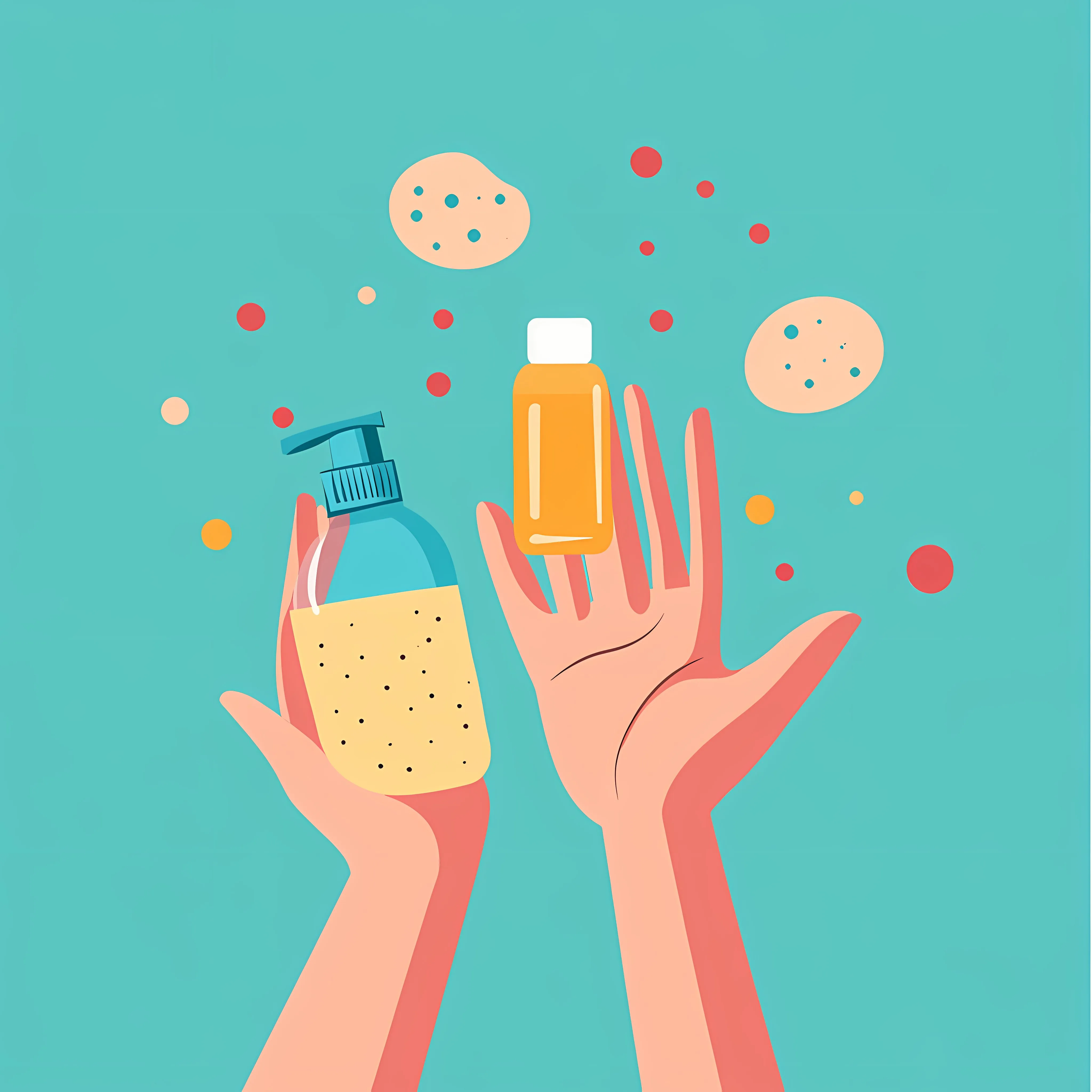 Hand Disinfectant and Soap Vector Illustration — free download from Dotvec