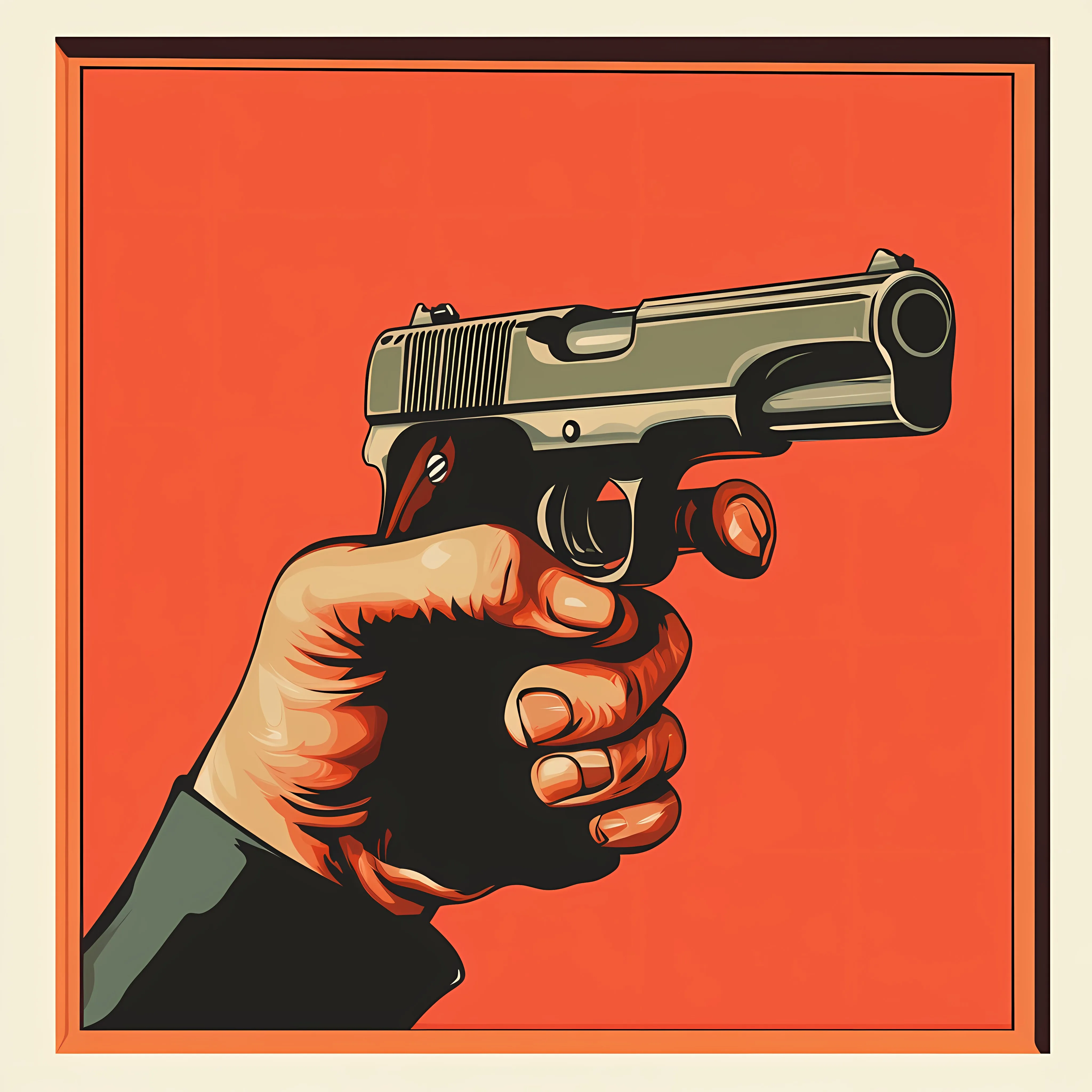 Hand Holding Gun Flat Vector Illustration — free download from Dotvec