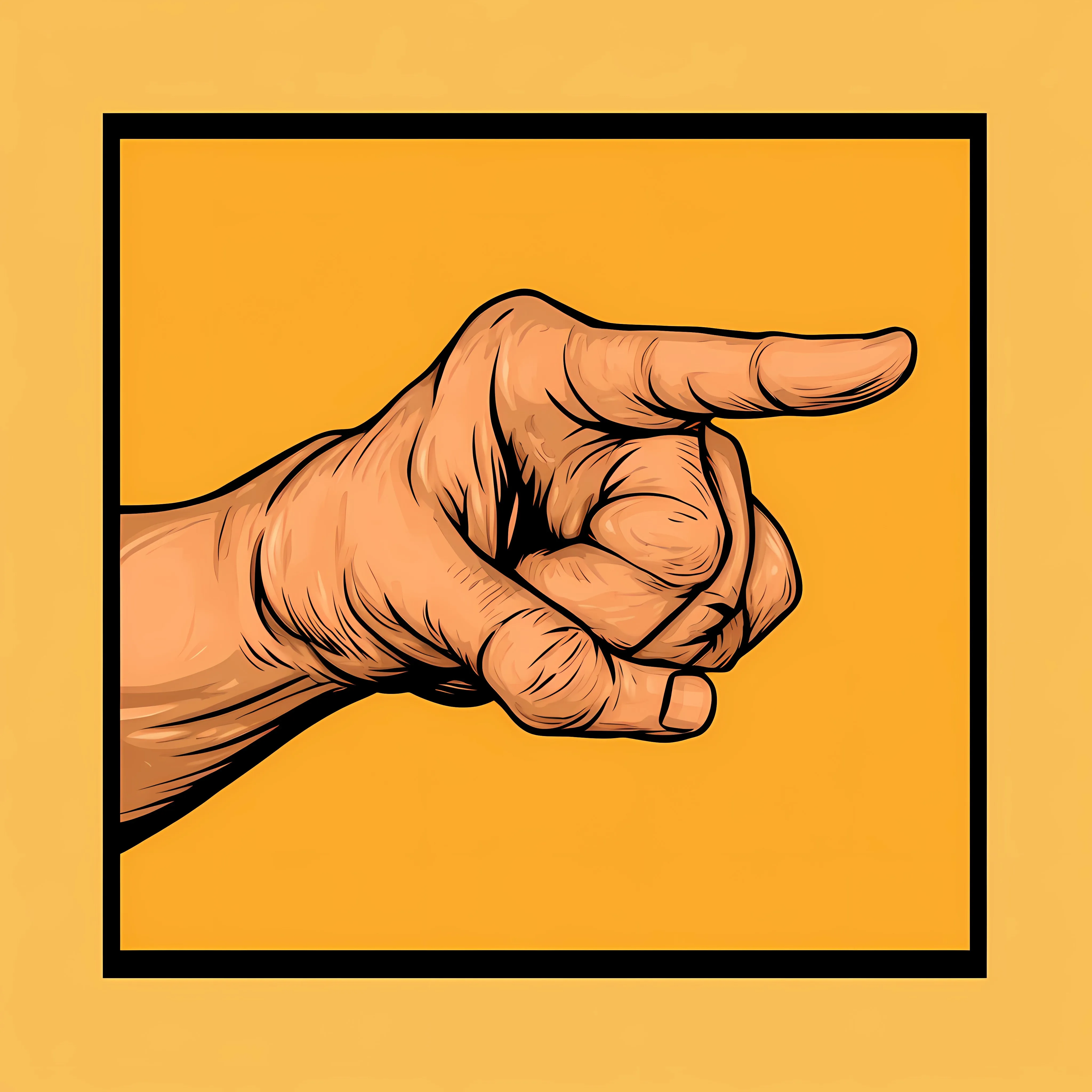 Cartoon Illustration of Hand Pointing Forward — free download from Dotvec