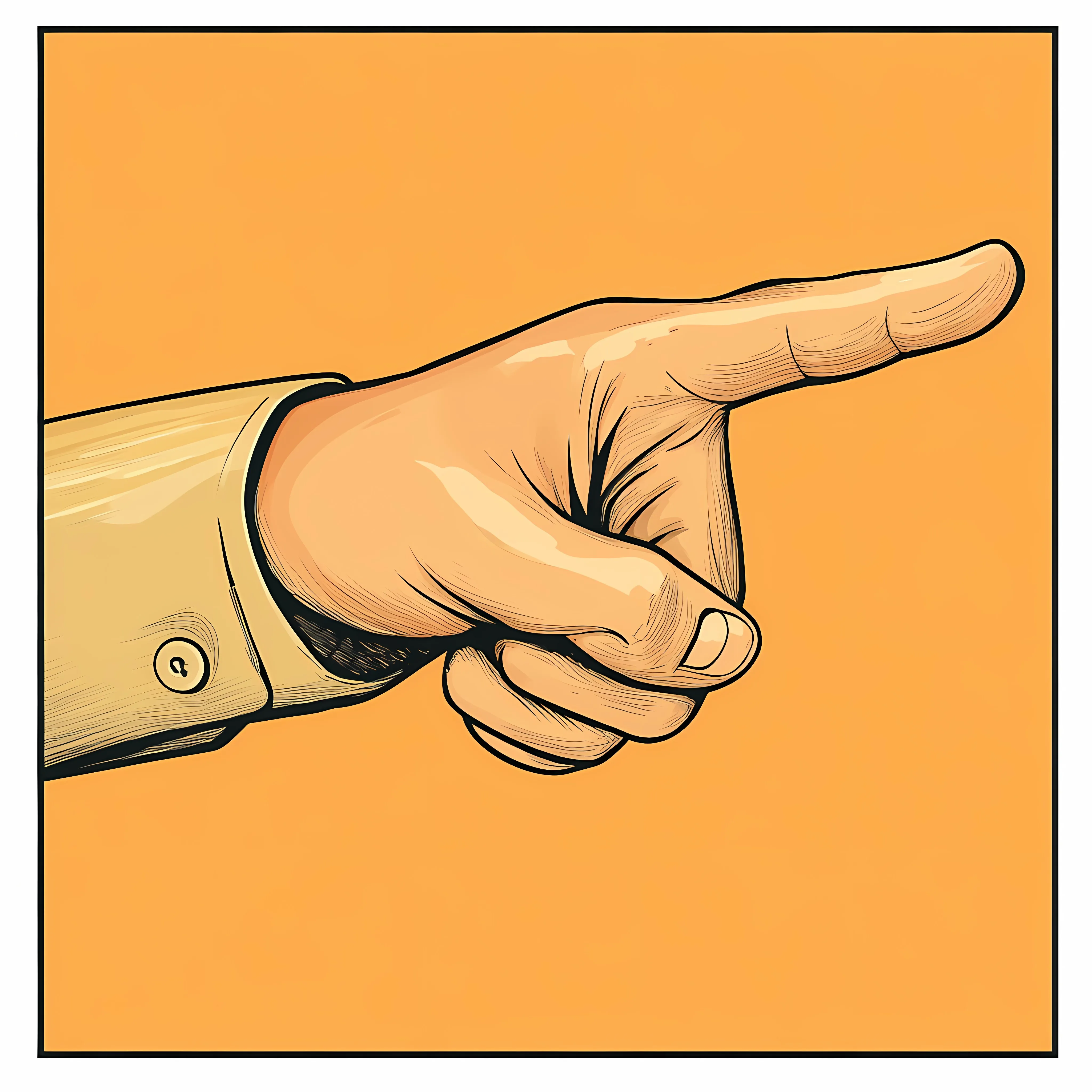 Cartoon Hand Pointing Forward Illustration — free download from Dotvec