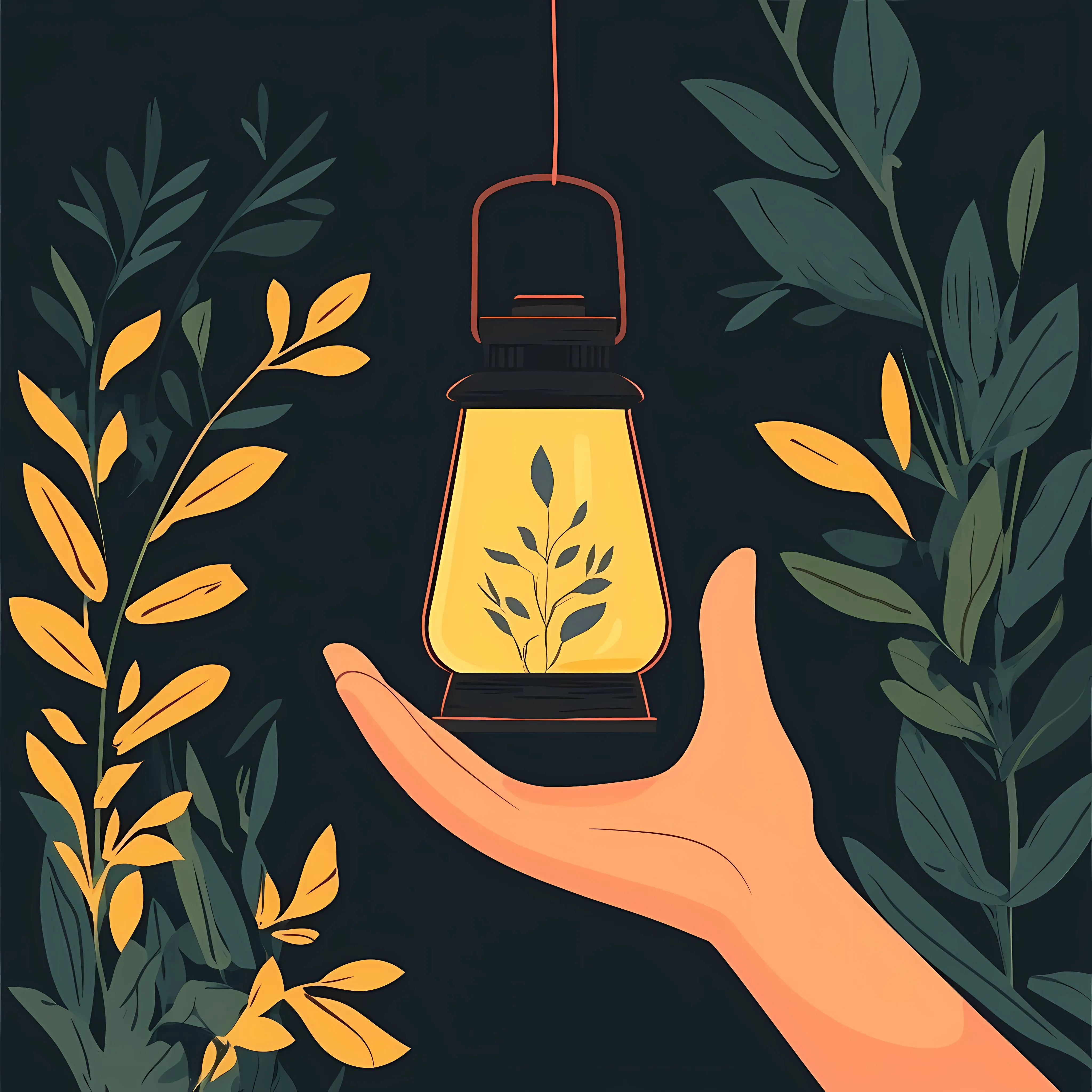 Cartoon Hand Holding Lamp Vector Illustration — free download from Dotvec