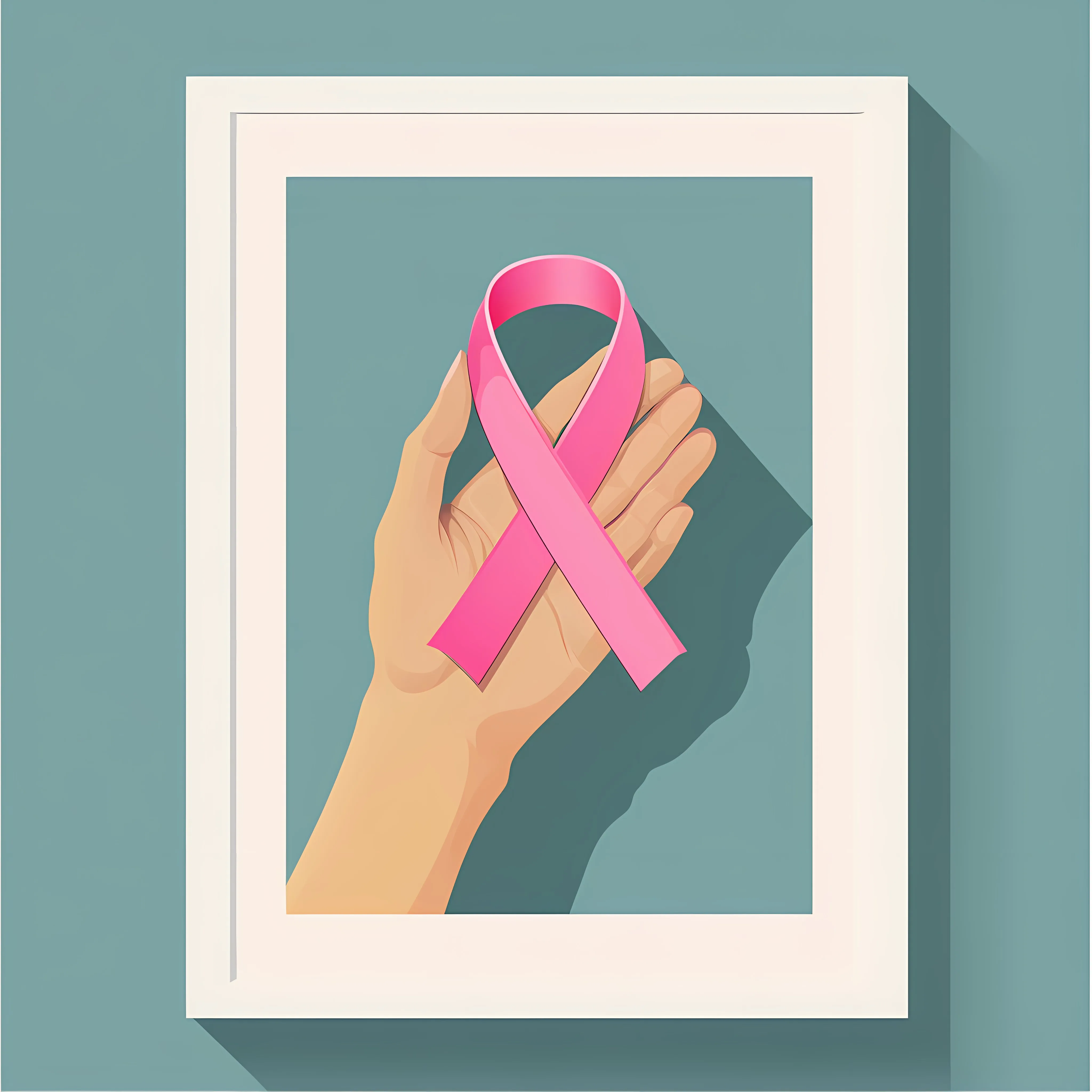 Hand with Pink Ribbon Breast Cancer Awareness Vector – free pink ribbon image from Dotvec