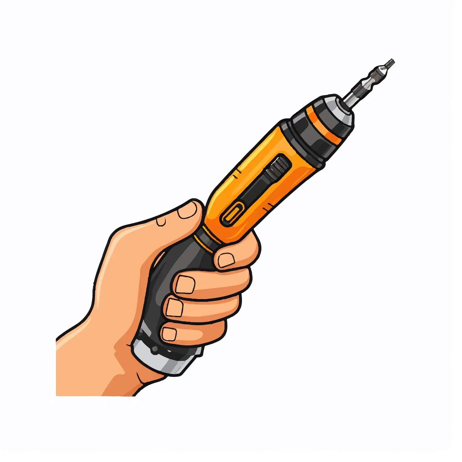Cartoon Hand with Screwdriver Vector Illustration – free screwdriver image from Dotvec