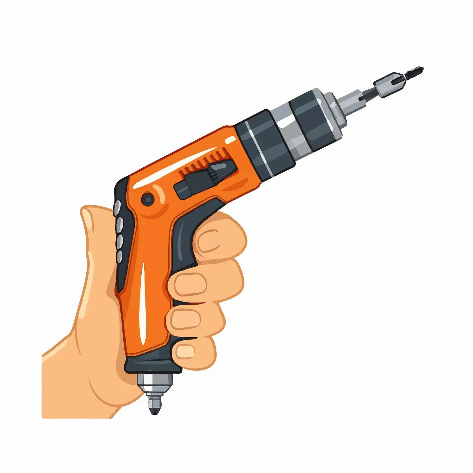 Cartoon Hand with Screwdriver Vector Illustration – free screwdriver image from Dotvec