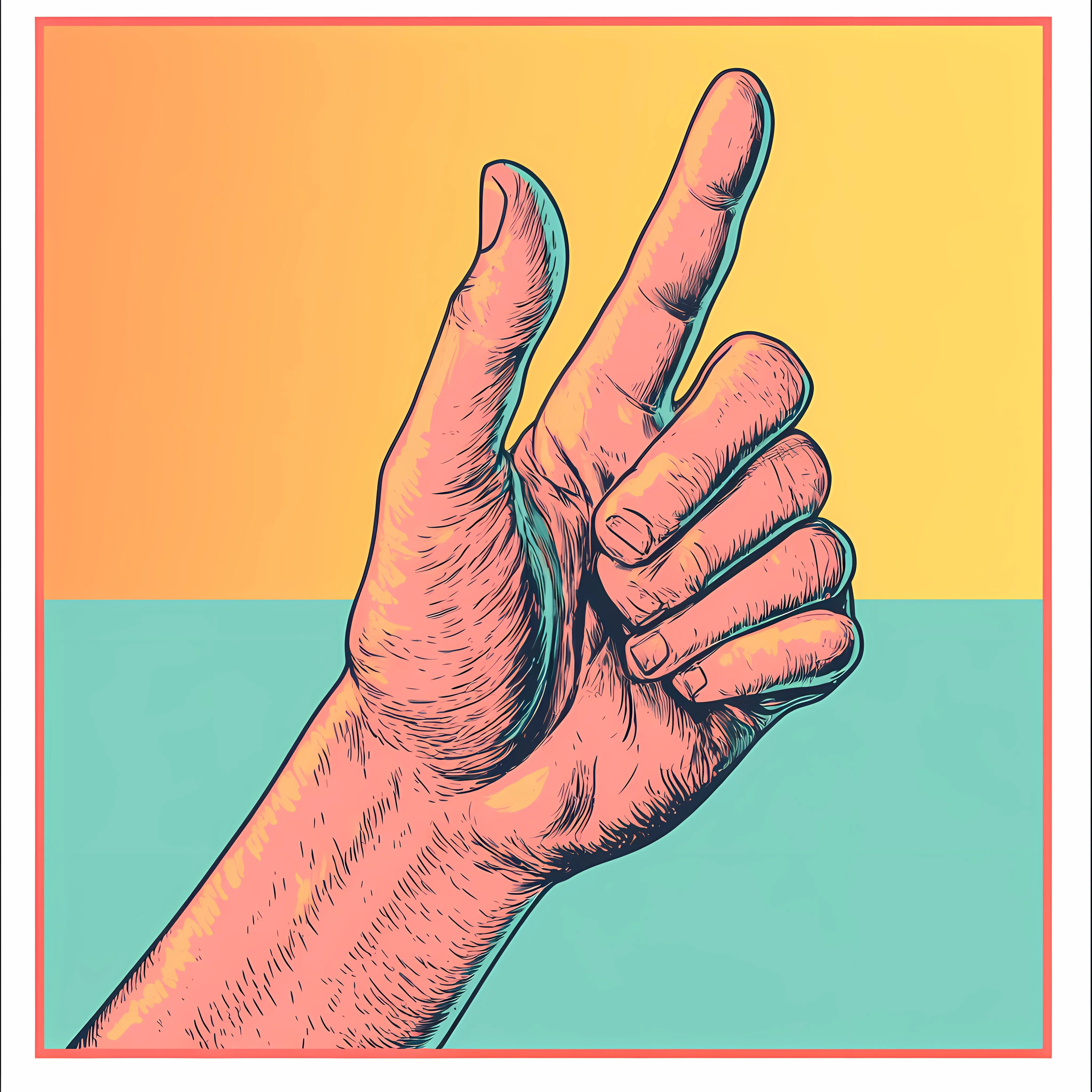 Hand with Thumb Up Flat Vector Illustration — free download from Dotvec