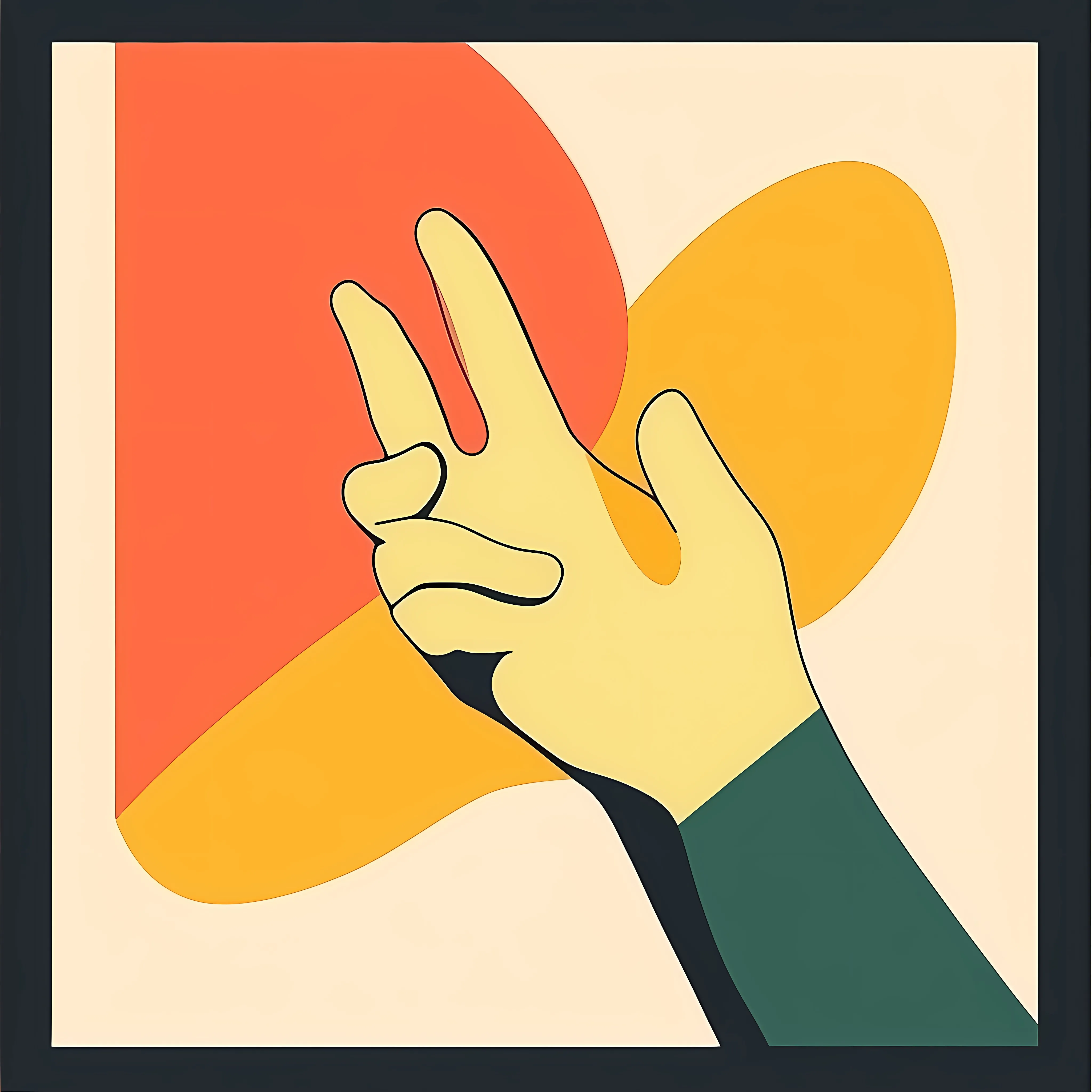 Flat Vector Illustration of Hand with Thumb Up — free download from Dotvec