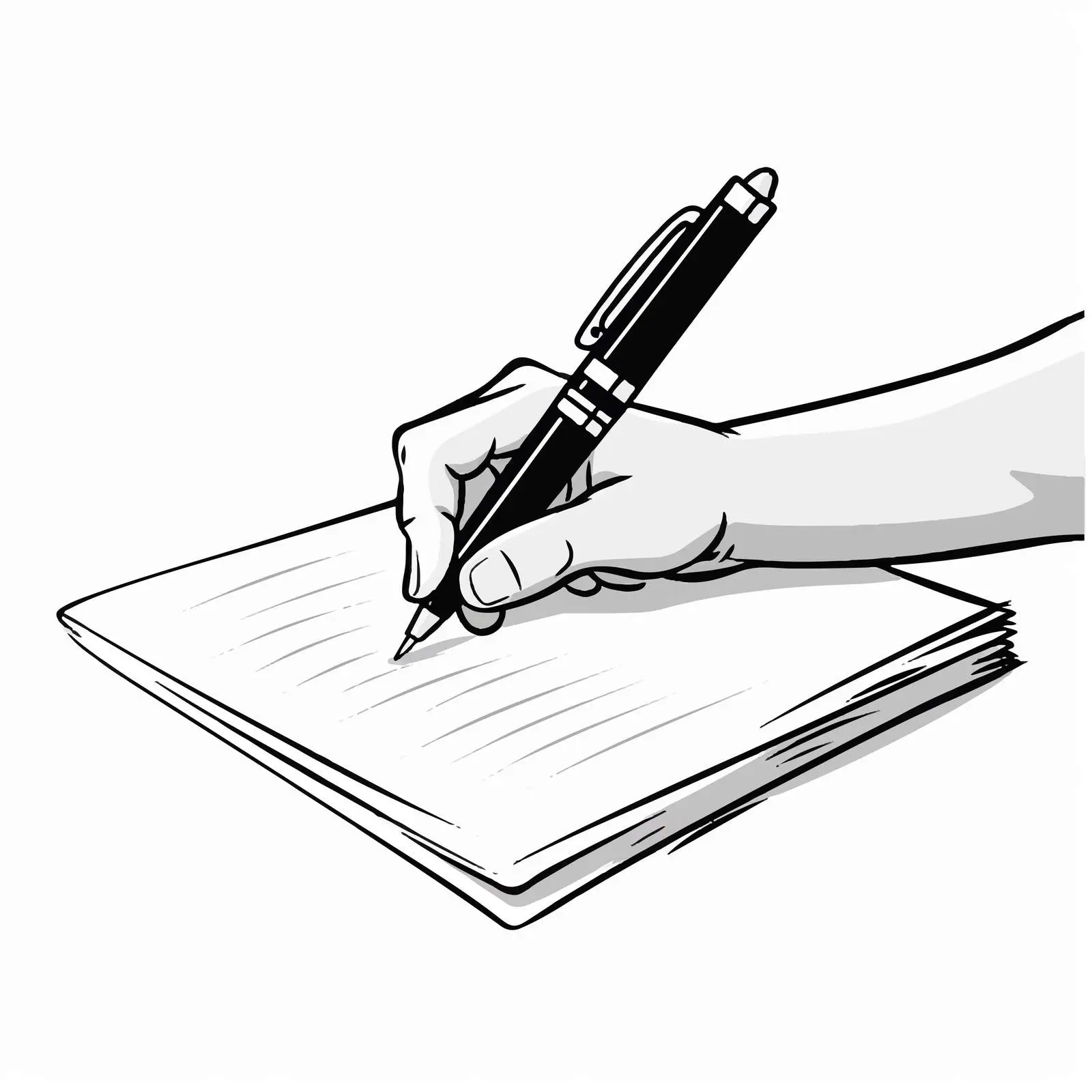 Handwriting Line Vector Illustration on White Background — free download from Dotvec