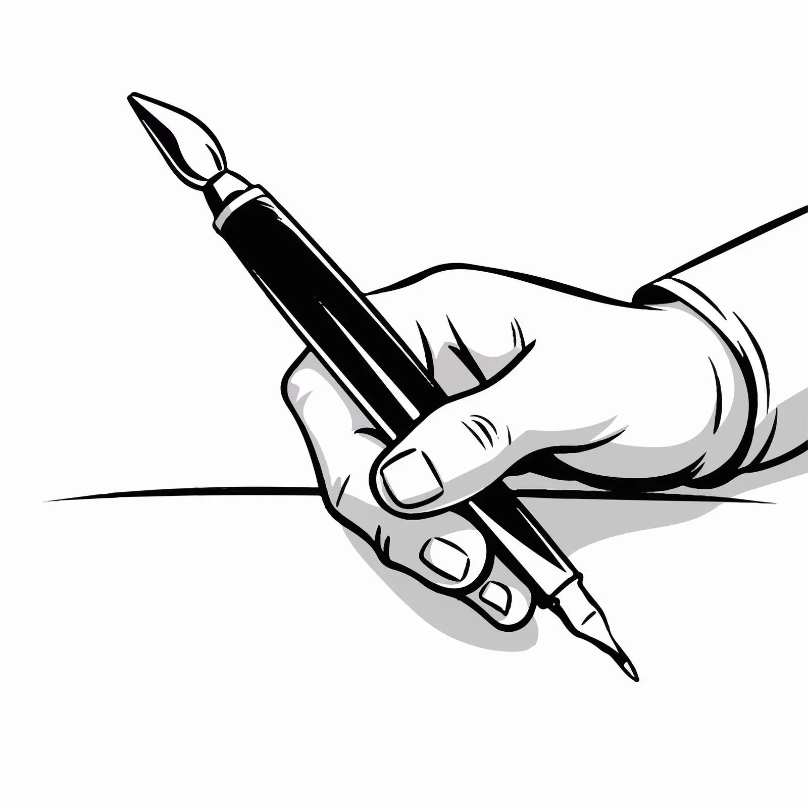 Handwriting Line Vector Illustration on White Background — free download from Dotvec