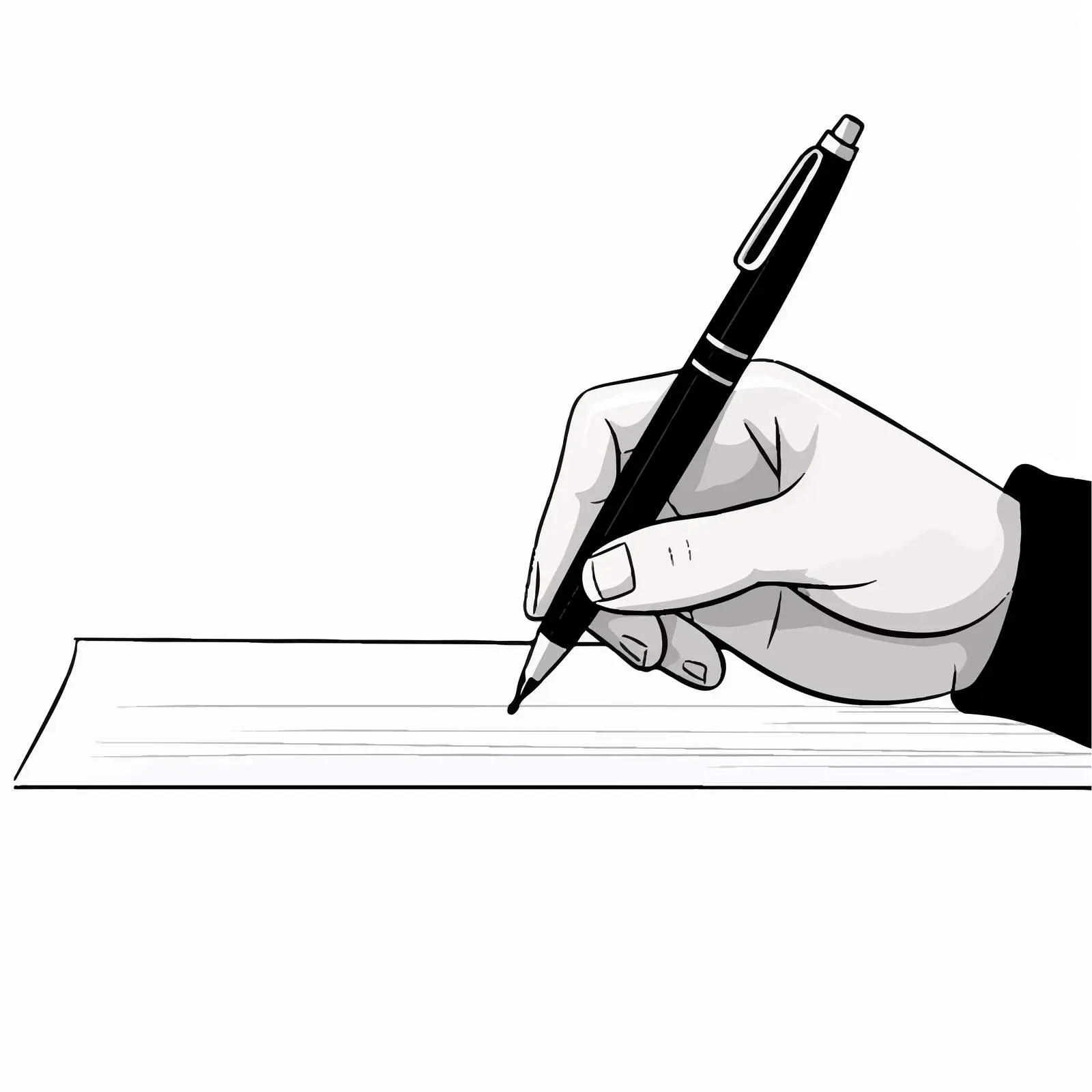 Handwriting Line Vector Illustration on White Background — free download from Dotvec