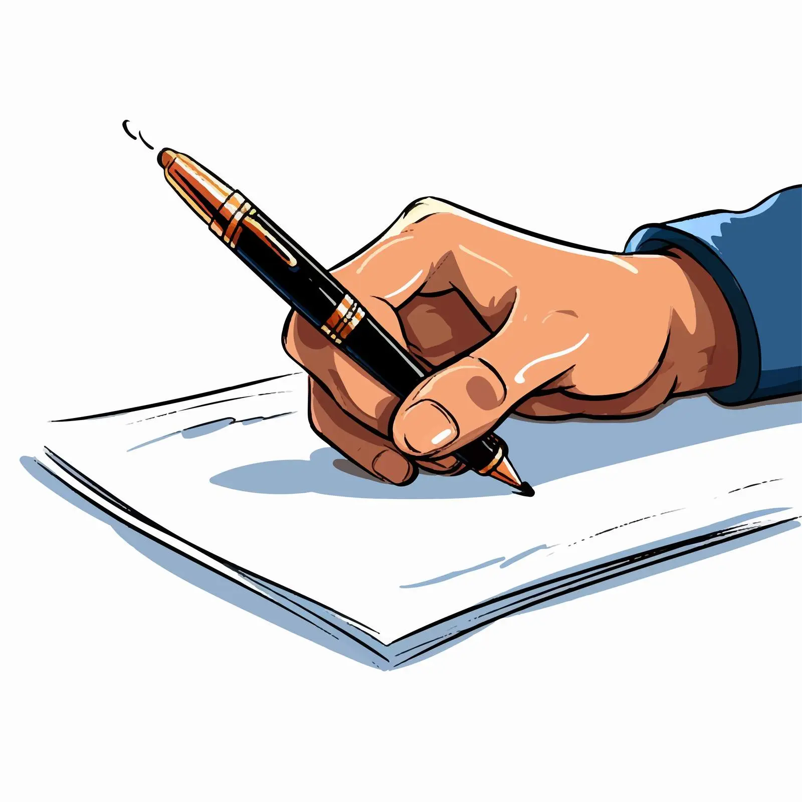 Cartoon Hand Writing Vector Illustration — free download from Dotvec