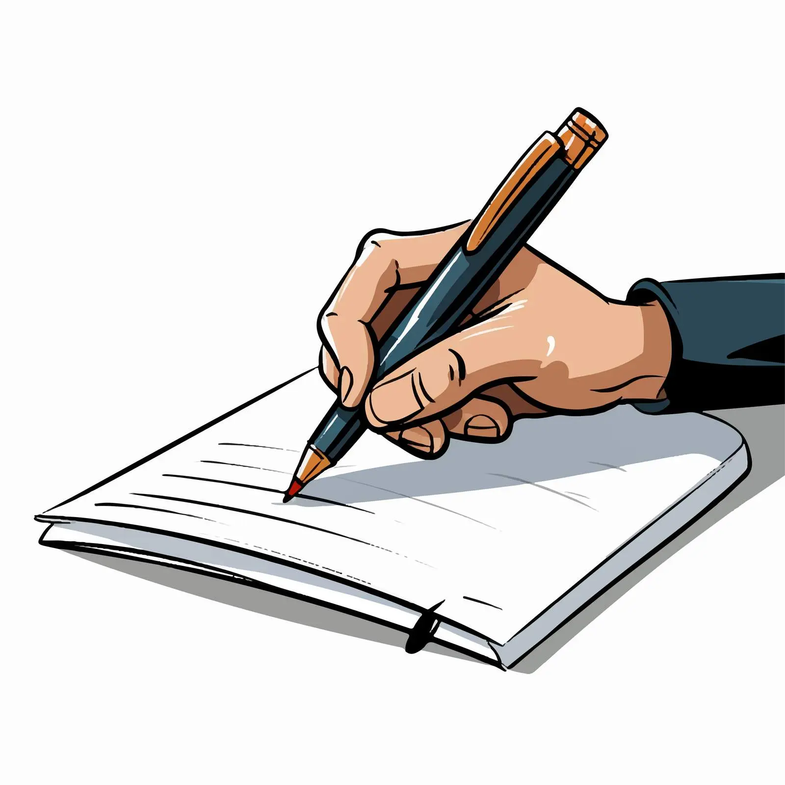 Cartoon Hand Writing Vector Illustration — free download from Dotvec