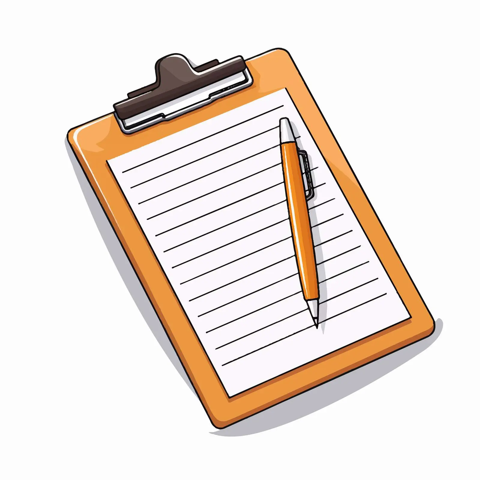 Cartoon Vector of Writing on Clipboard — free download from Dotvec