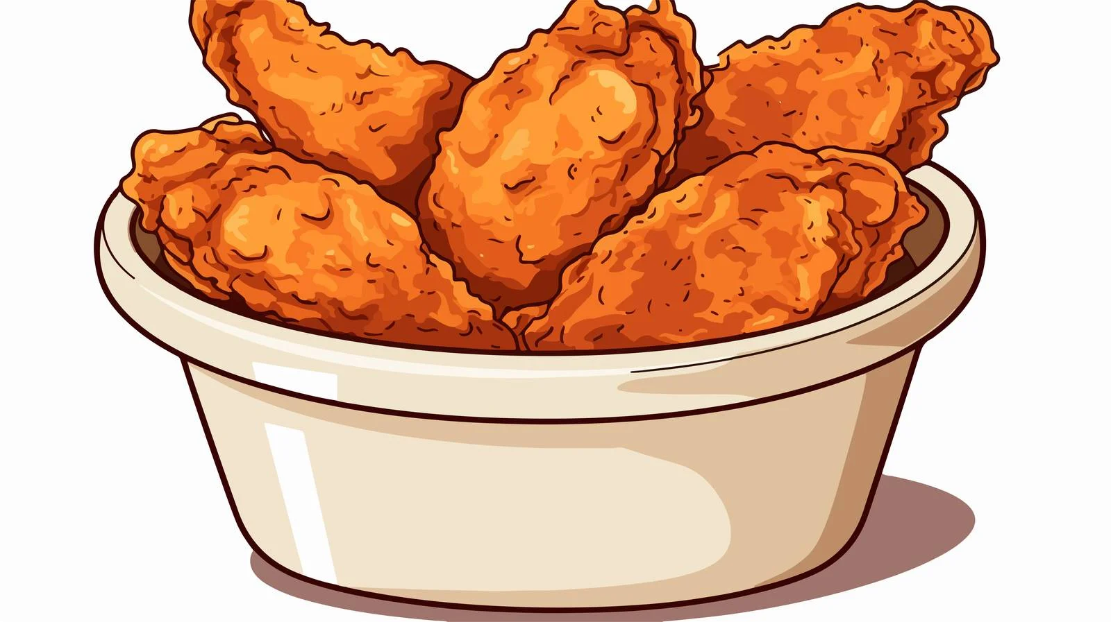 Chicken Bucket Doodle Illustration — free download from Dotvec
