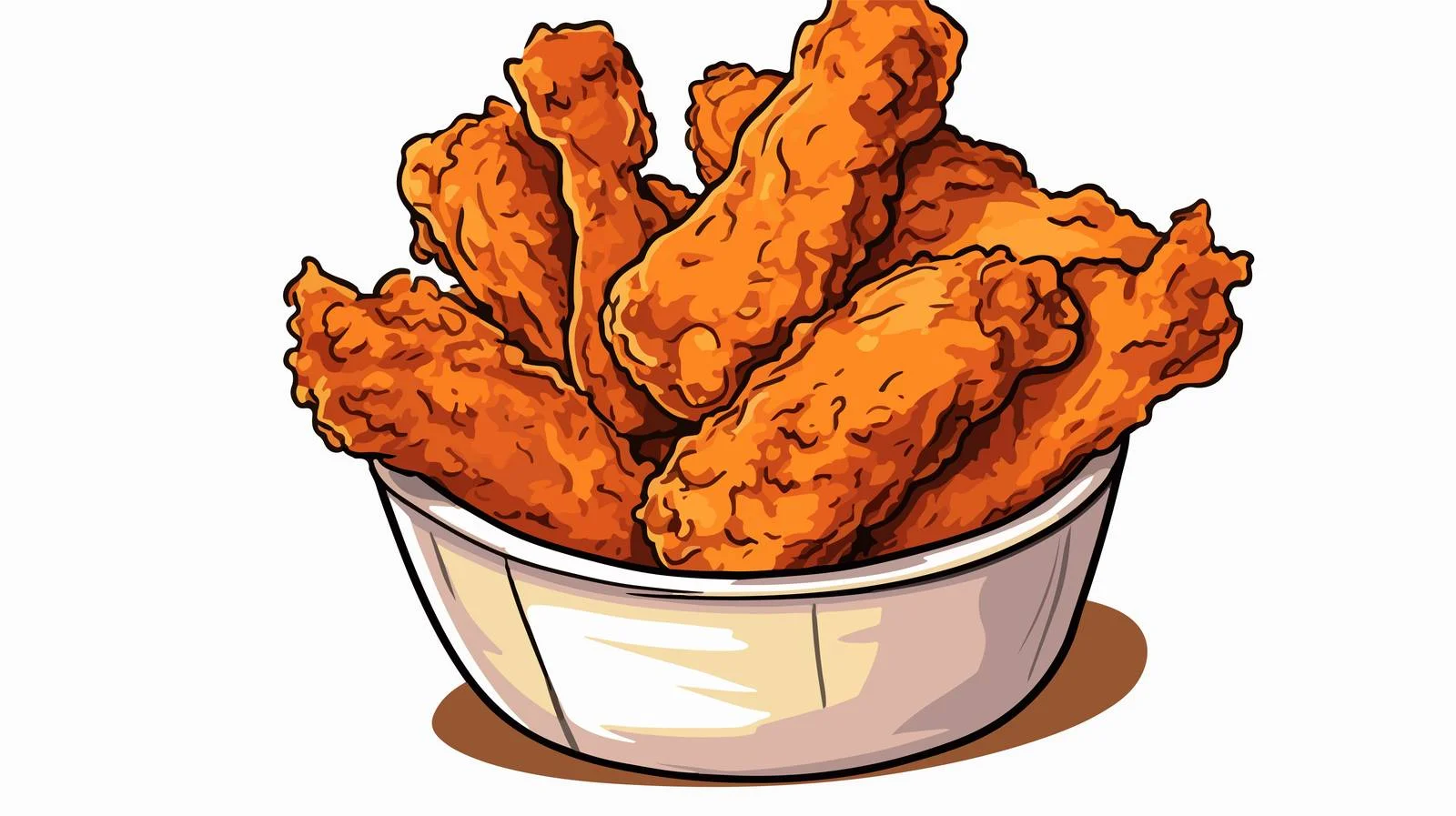 Hand-Drawn Fried Chicken Bucket Doodle — free download from Dotvec