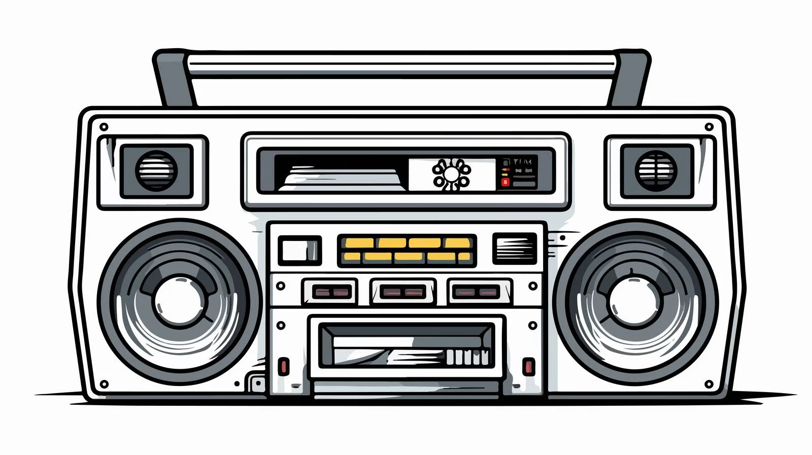 Vintage Cassette Player Doodle — free download from Dotvec