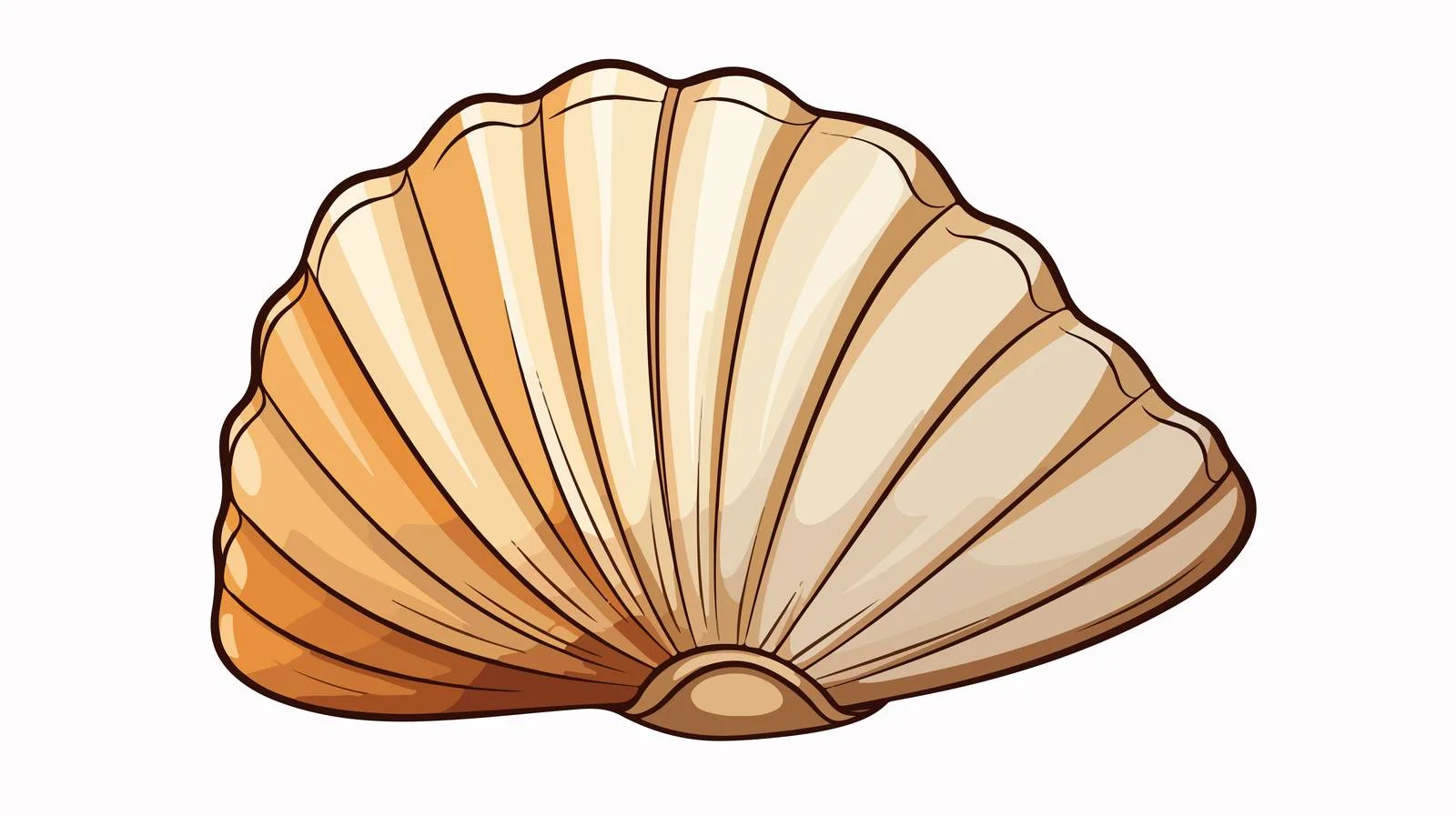 Sea Shell Doodle Illustration — free download from Dotvec