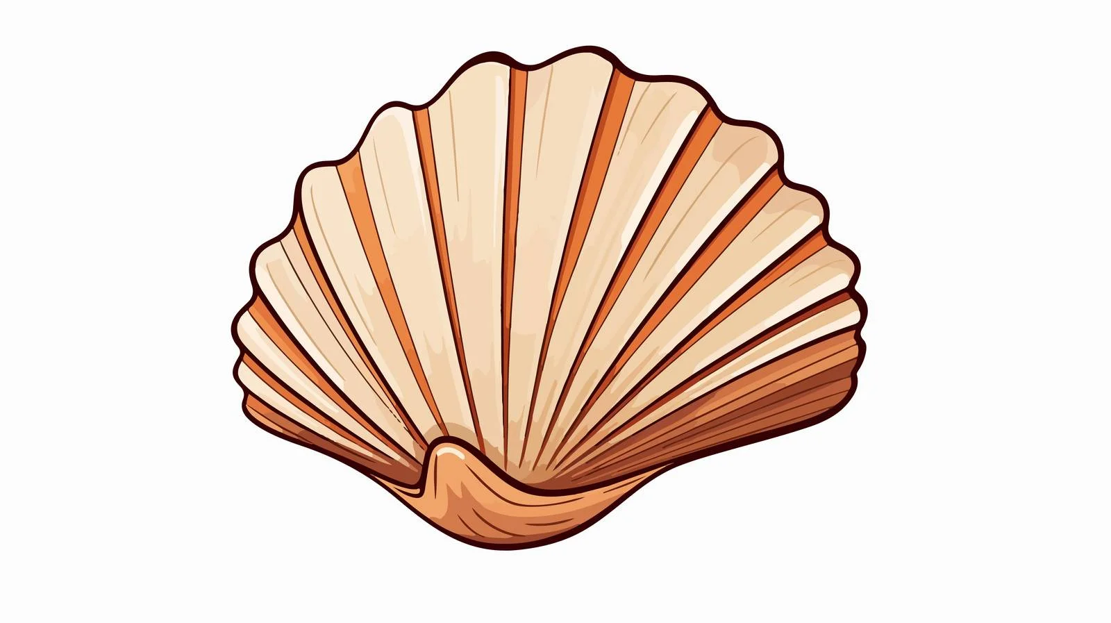 Whimsical Sea Shell Doodle Illustration — free download from Dotvec