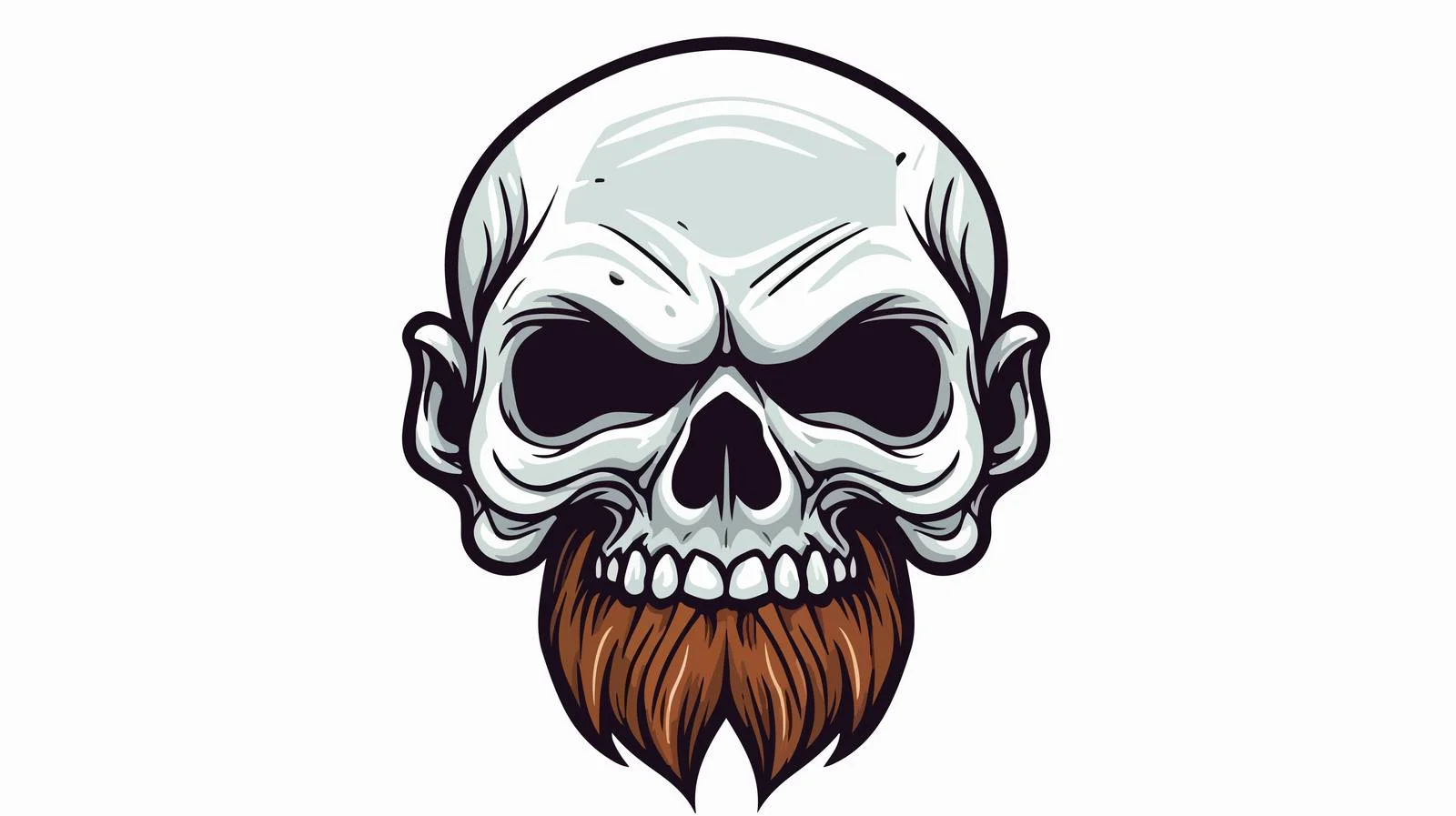 Skull Head Cartoon Doodle Illustration — free download from Dotvec