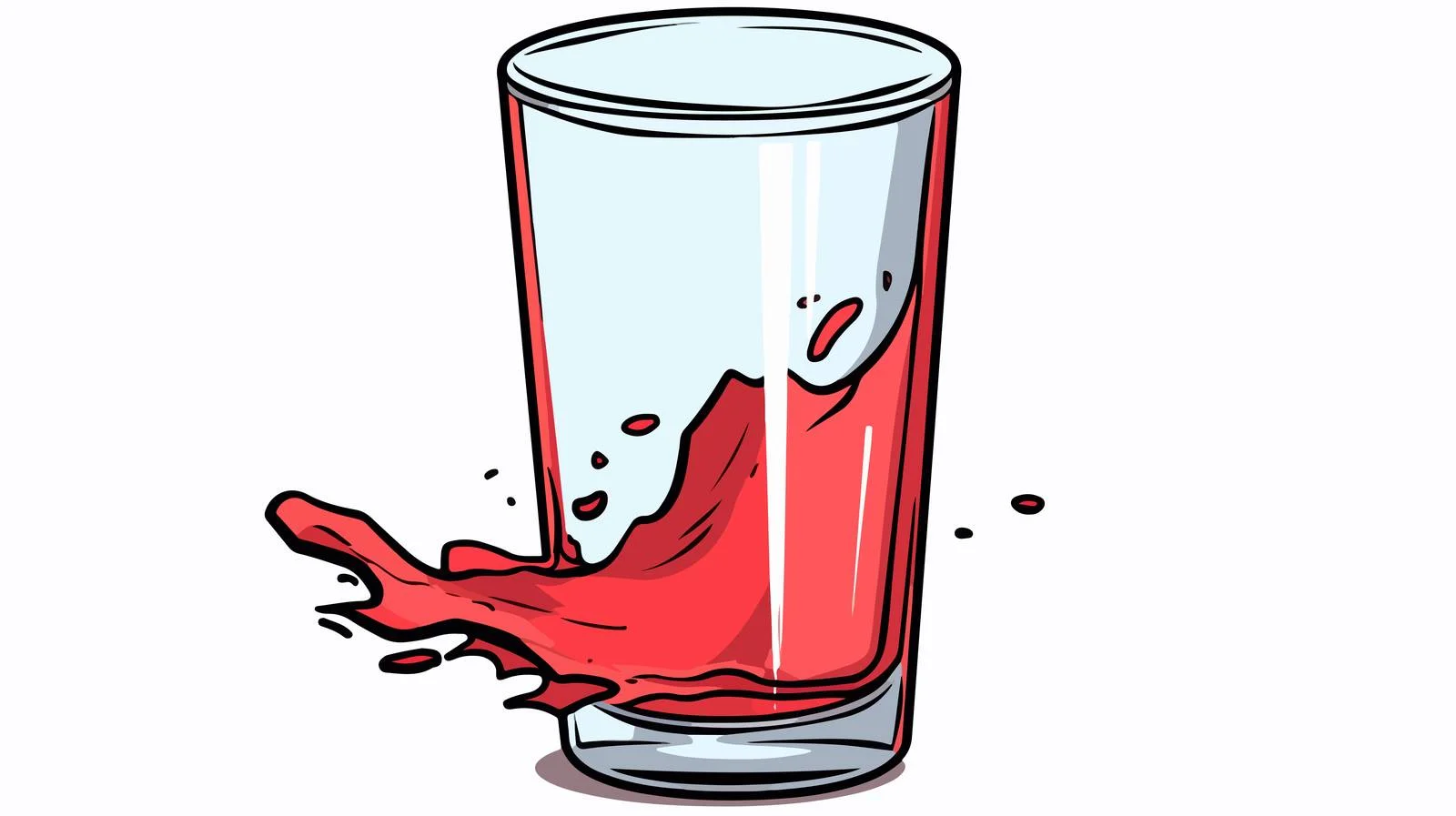 Spilled Glass Doodle Illustration — free download from Dotvec