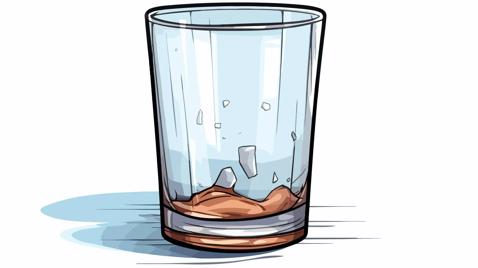 Spilt Glass Doodle Illustration — free download from Dotvec