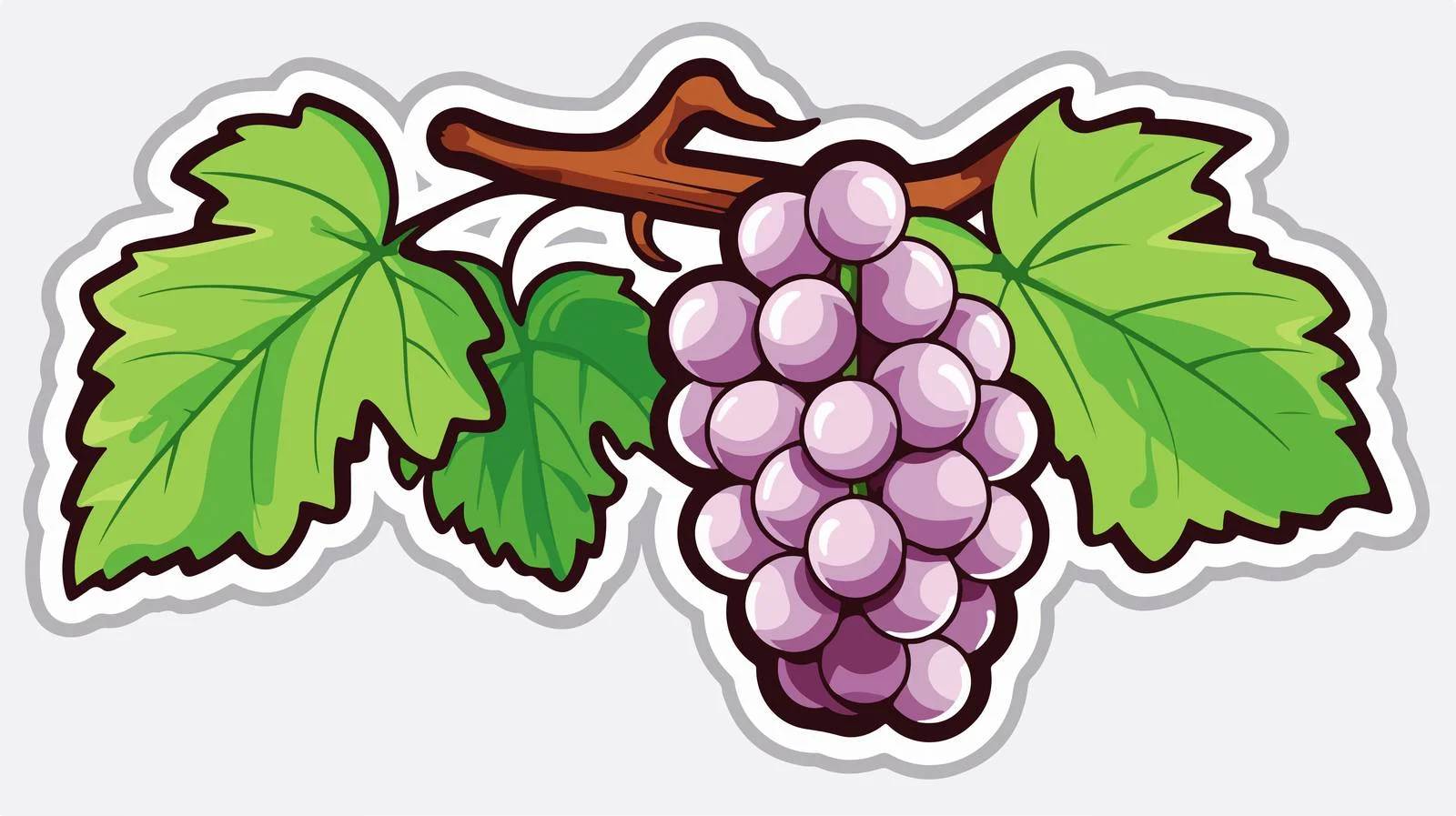 Distressed Cartoon Grape Sticker Doodle — free download from Dotvec