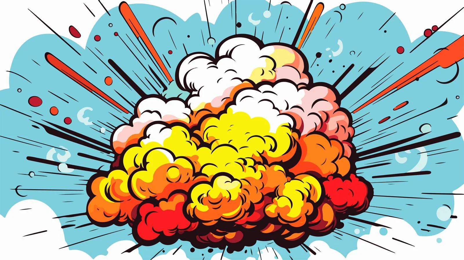 Cartoon Explosion Cloud Illustration — free download from Dotvec