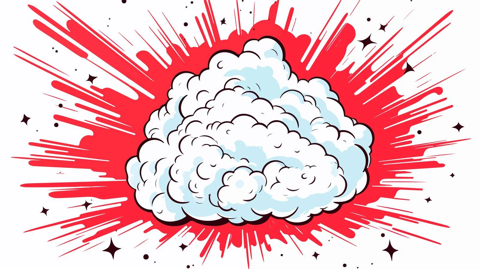 Cartoon Explosion Cloud — free download from Dotvec