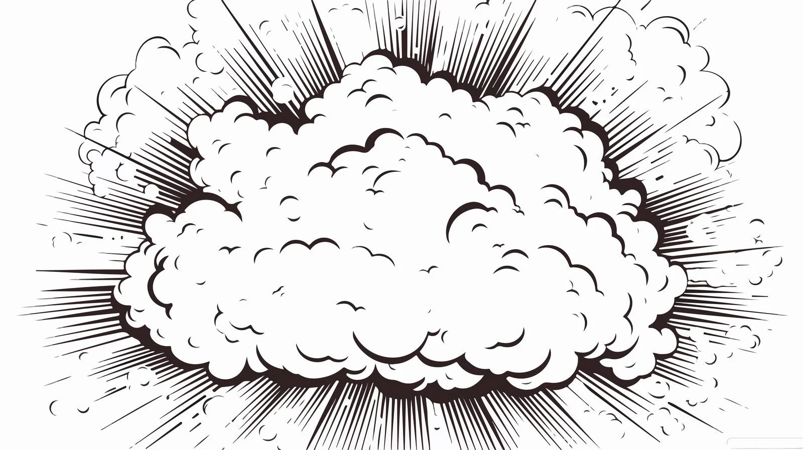 Cartoon Explosion Cloud — free download from Dotvec