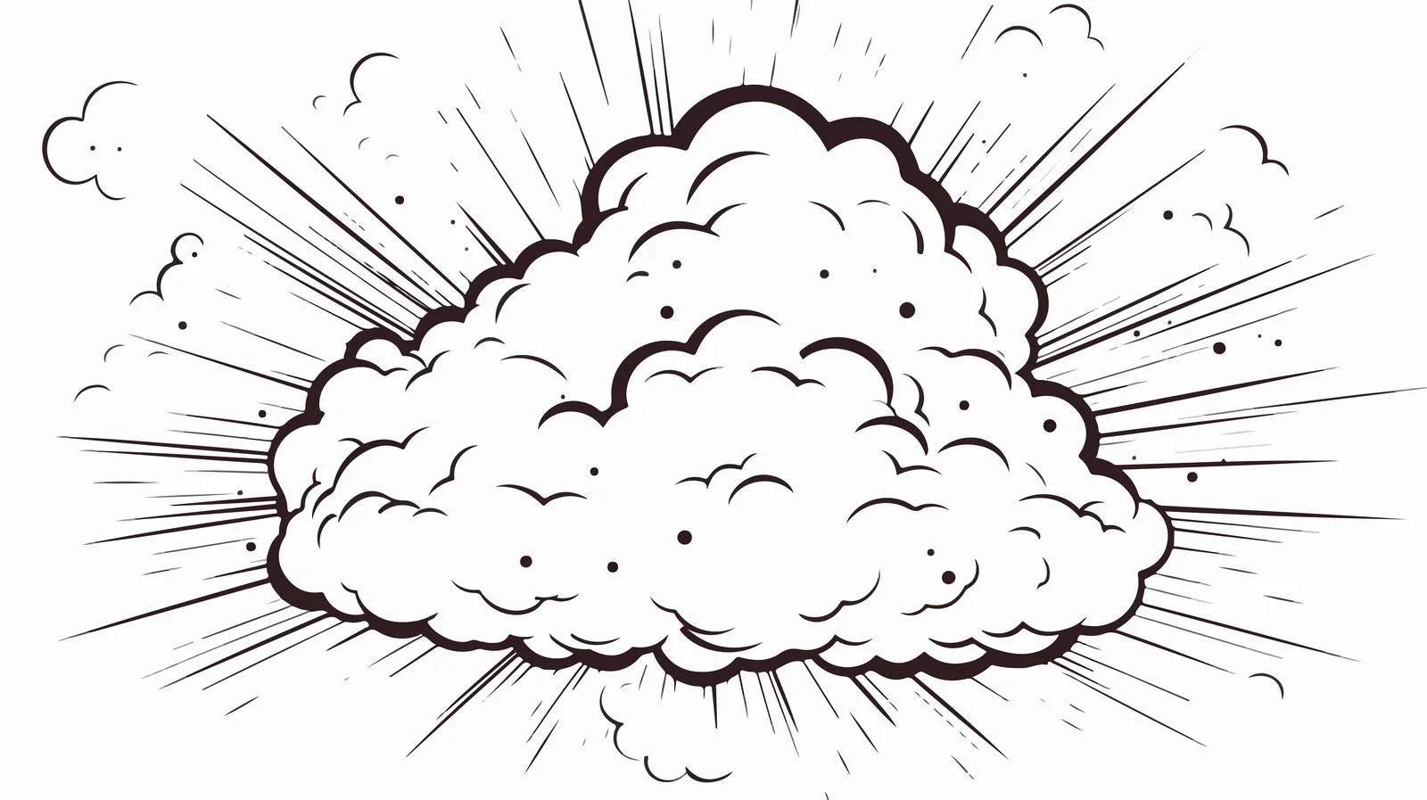 Cartoon Explosion Cloud Illustration — free download from Dotvec