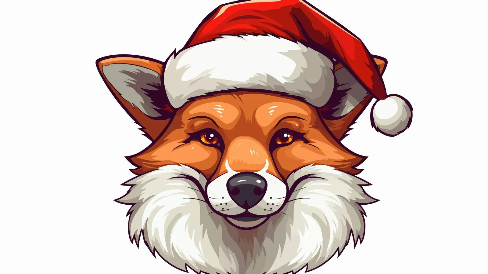 Fox Face Flat Color Illustration — free download from Dotvec