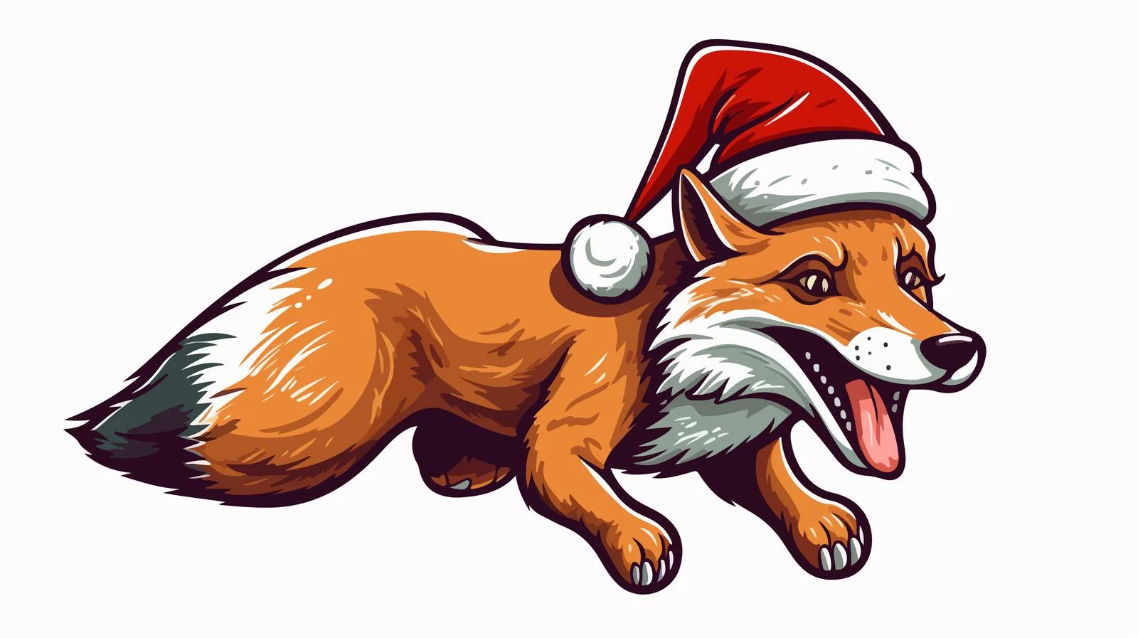 Jumping Fox Illustration — free download from Dotvec