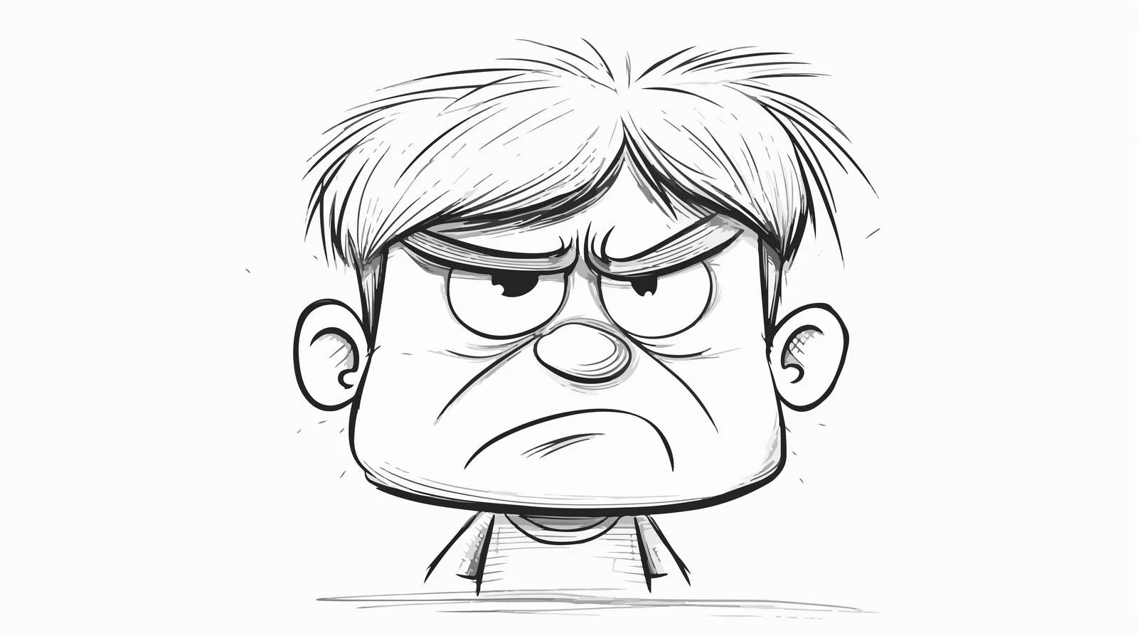 Grumpy boy in Santa hat drawing — free download from Dotvec
