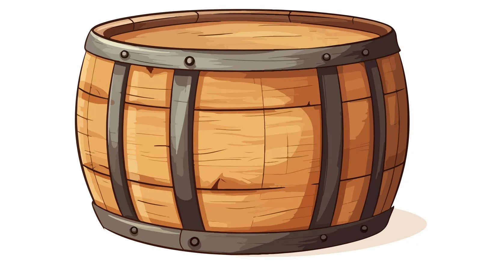 Quirky Cartoon Barrel Vector Illustration — free download from Dotvec
