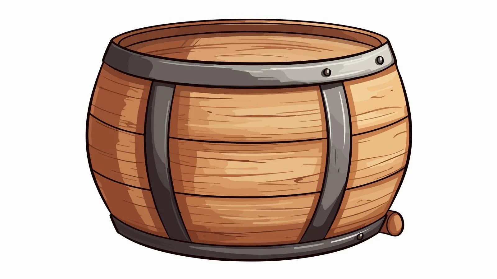 Quirky Cartoon Barrel Vector Illustration — free download from Dotvec