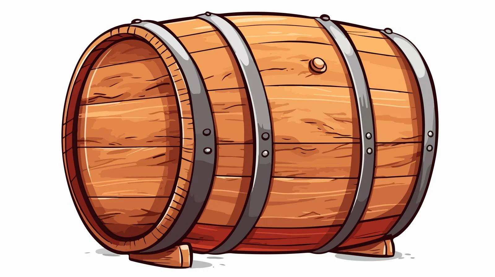 Quirky Cartoon Barrel Vector Illustration — free download from Dotvec
